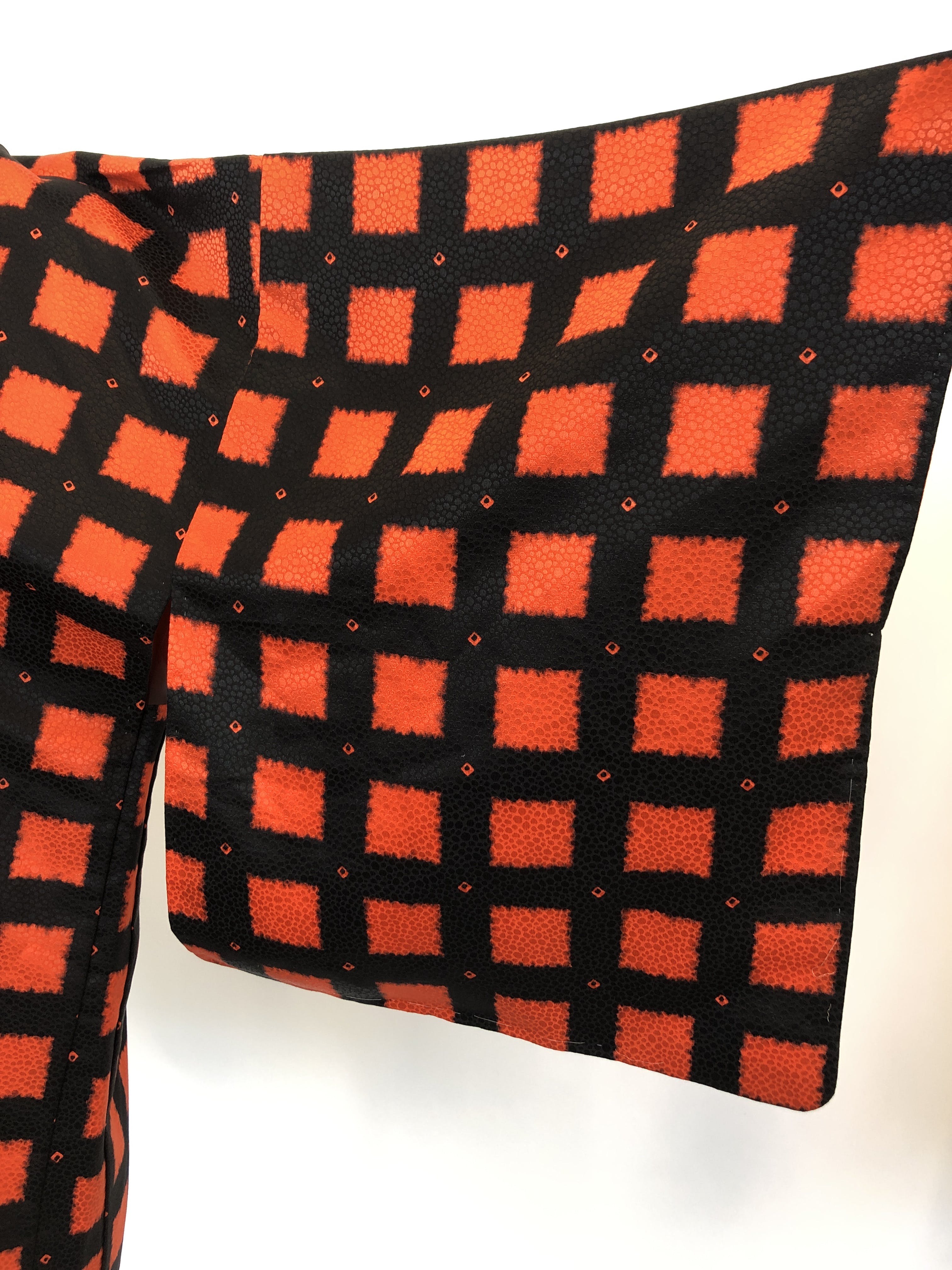 Vintage Orange and Black Checkered Kimono | Shop THRILLING