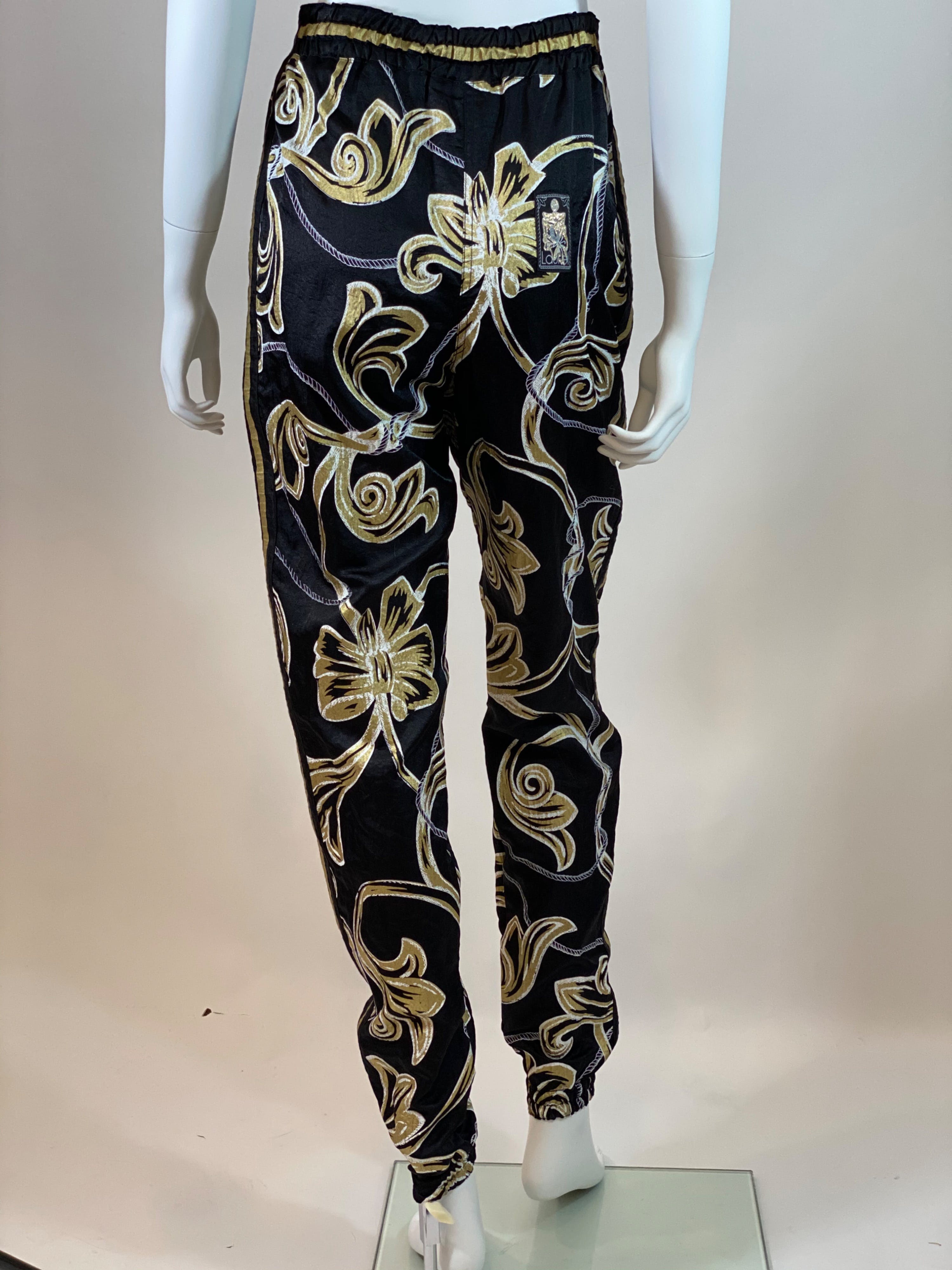 Vintage 80’s Black and Gold Joggers by Laurel | Shop THRILLING