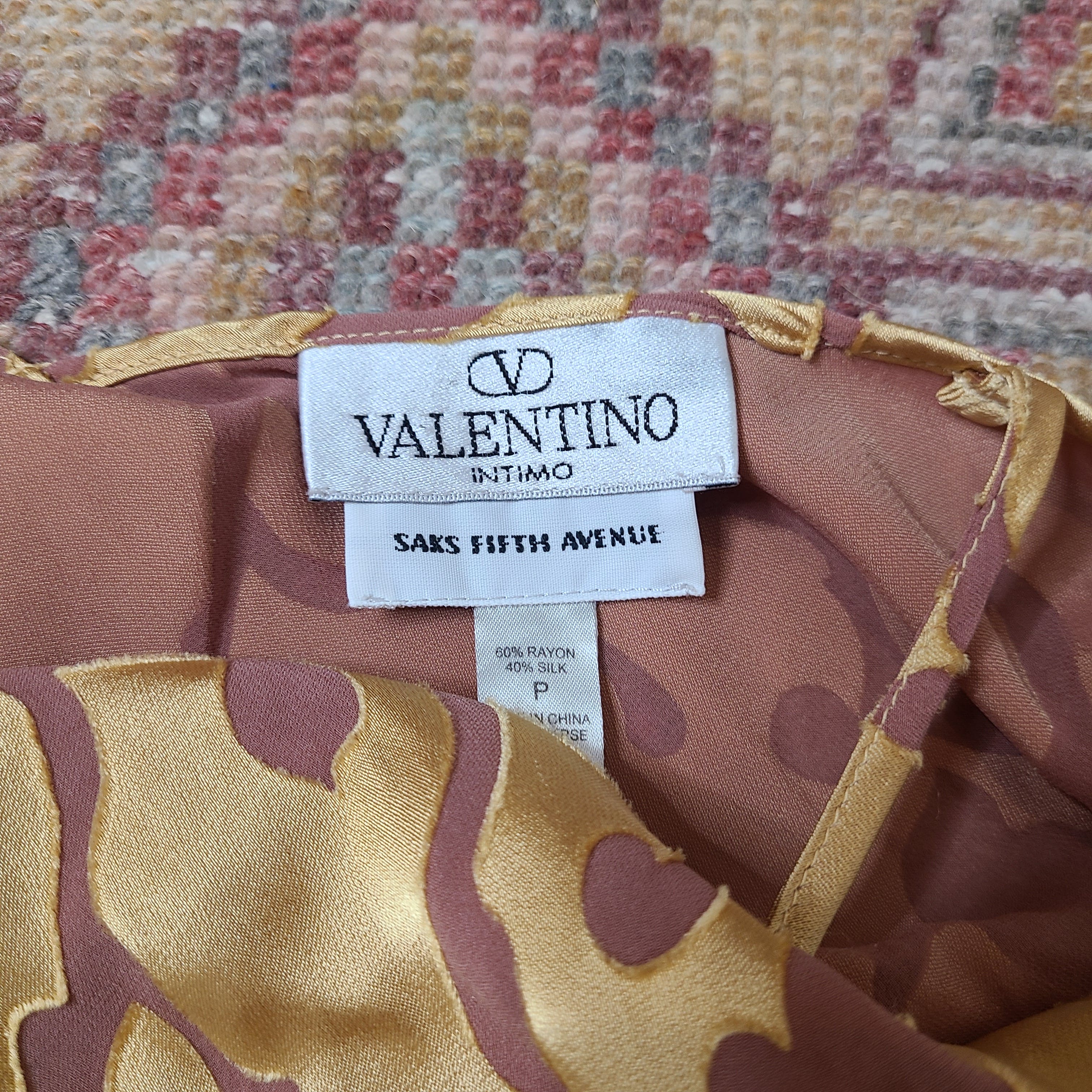 Vintage 80's Gold Spaghetti Silk Slip by Valentino | Shop THRILLING