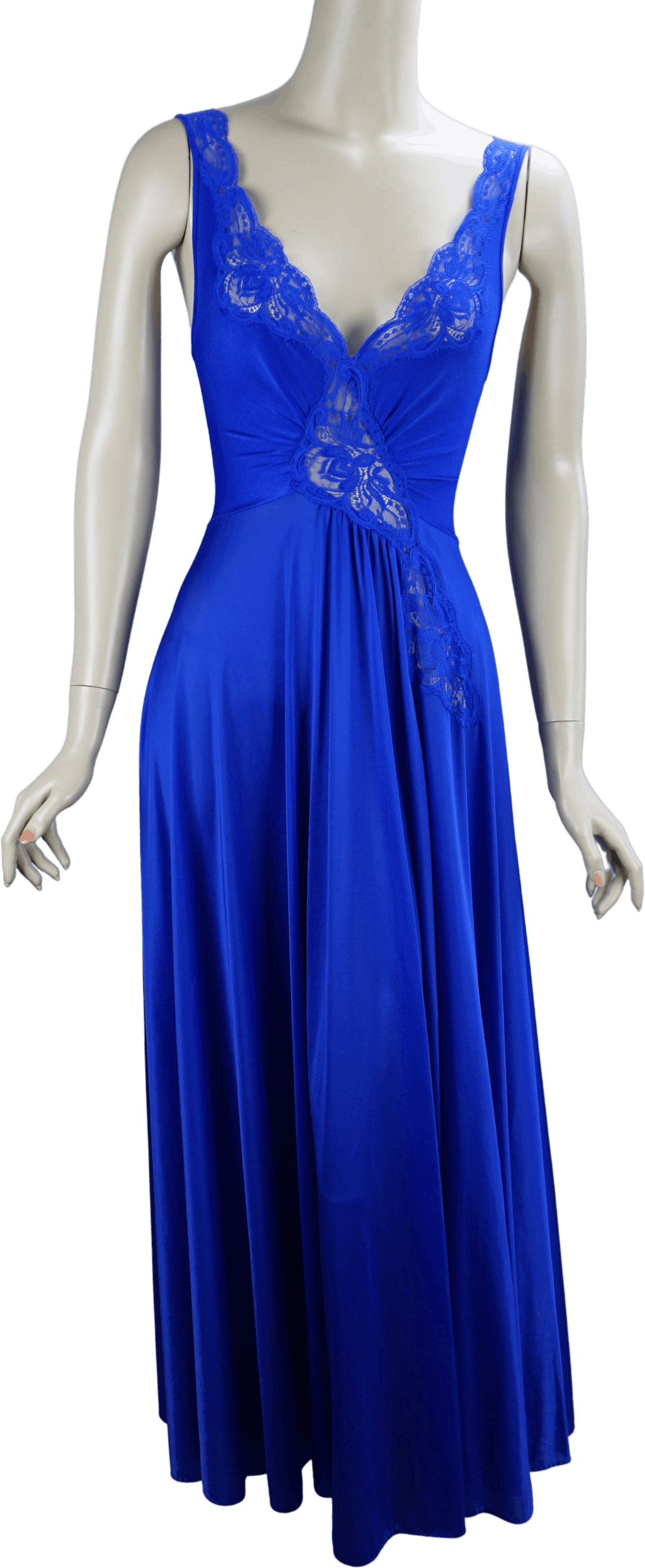 Vintage 80's Olga Royal Blue Full Sweep Nightgown by Olga | Shop THRILLING