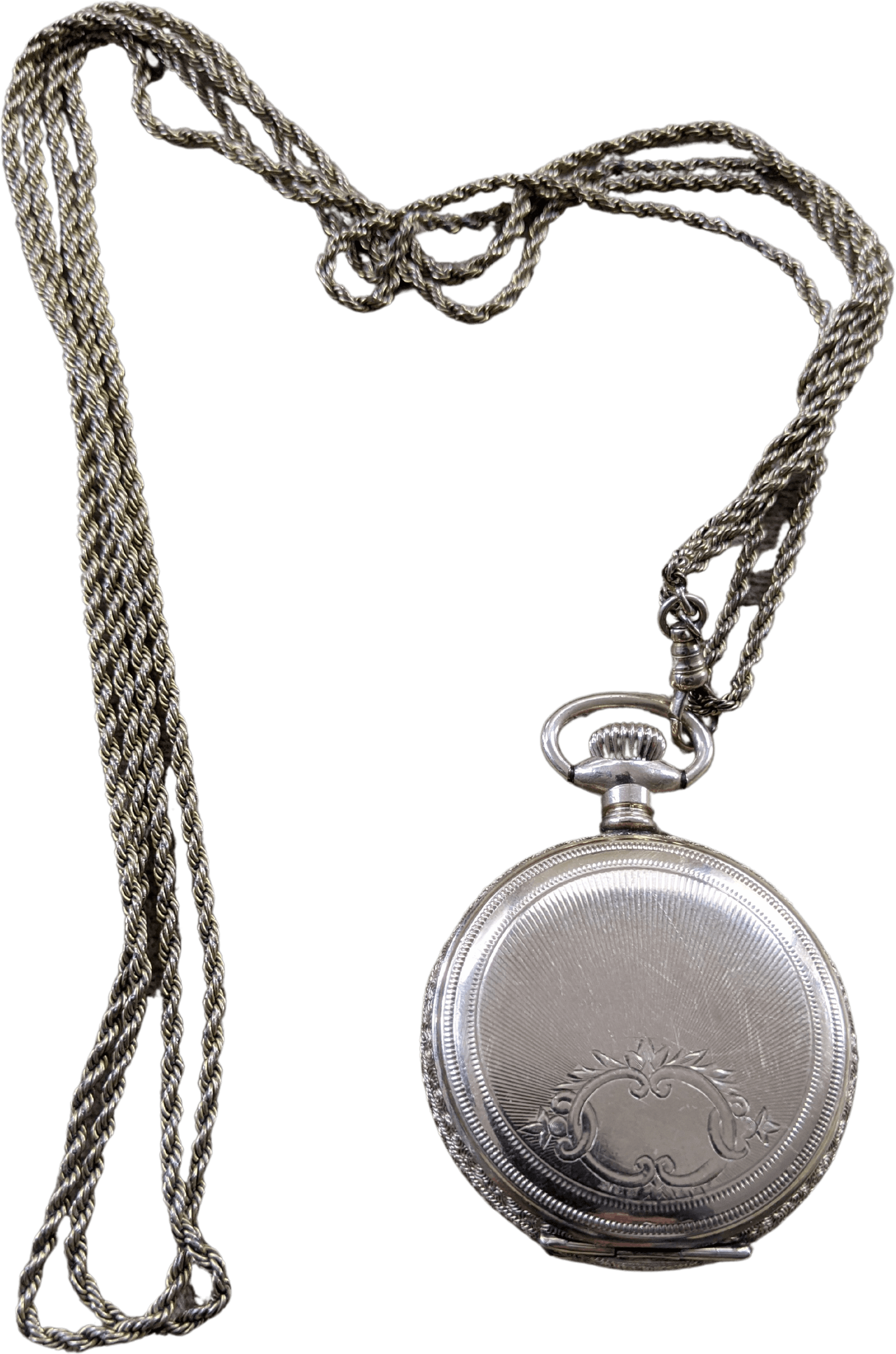 Vintage Antique Style Pocket Watch Necklace by Elgin Shop THRILLING