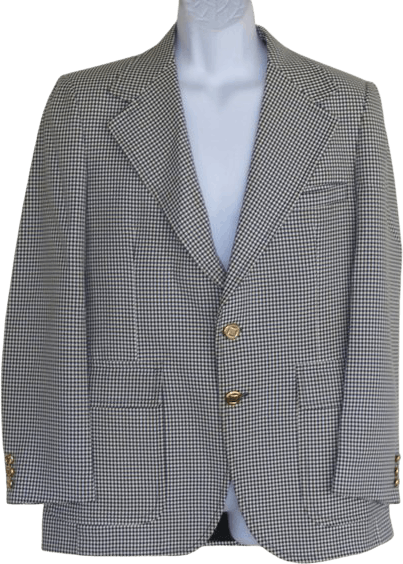 Vintage 60’s 70’s Check Blazer Black Gingham Menswear by The Knack ...