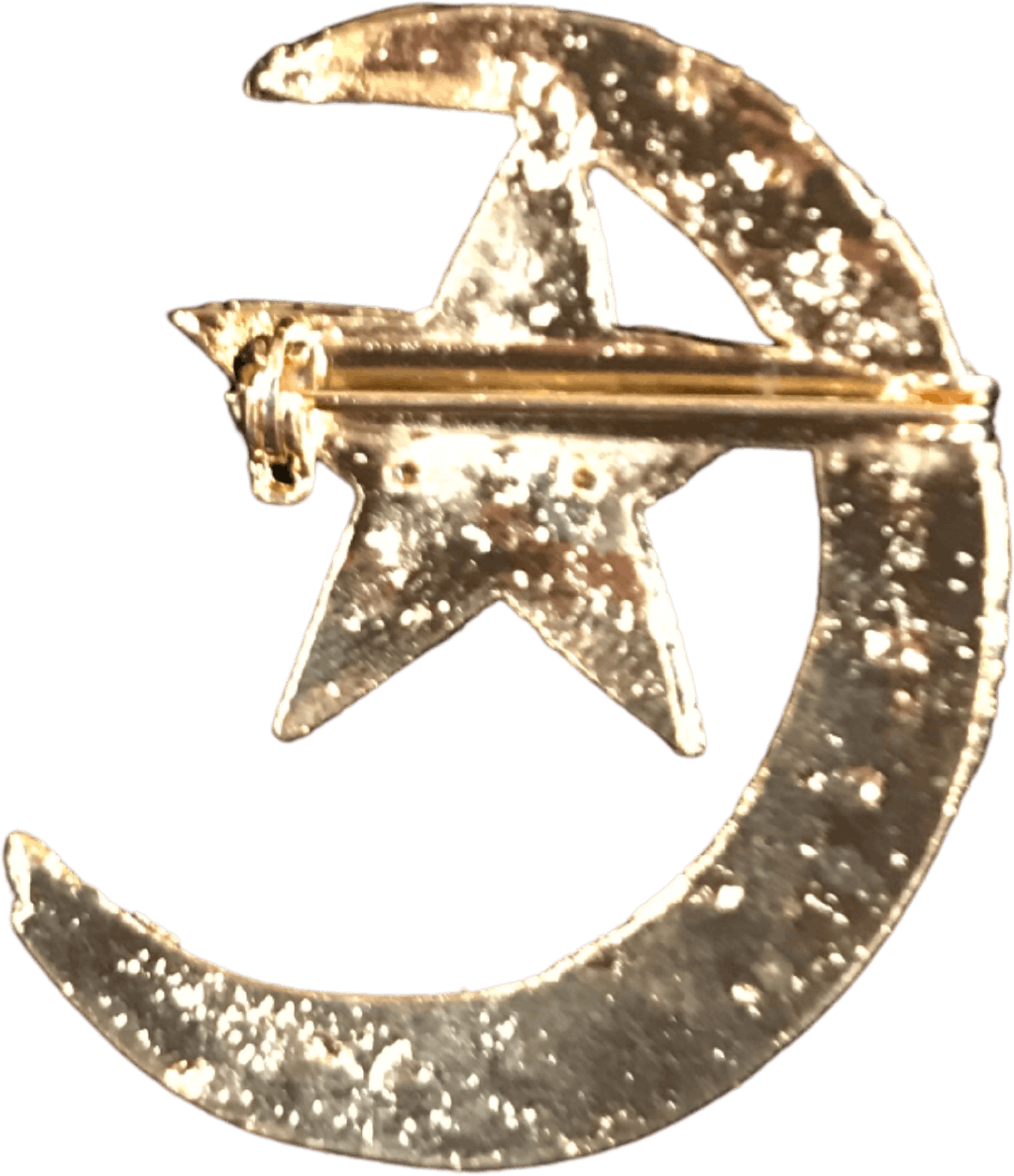 Vintage Gold Moon and Star Rhinestone Pin | Shop THRILLING