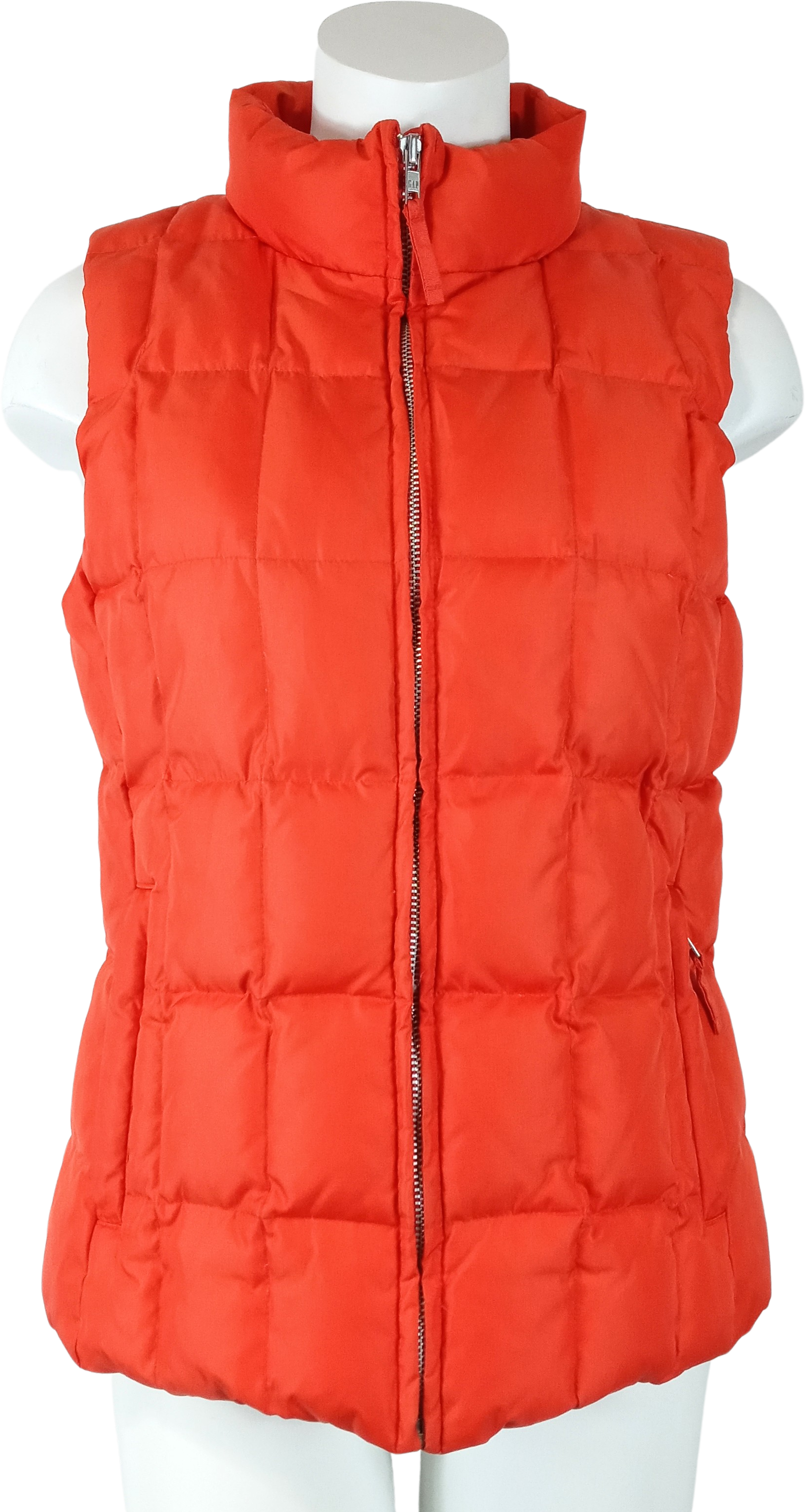 00s y2k gap reversible down vest 00s Bright Orange Nylon Puffer 