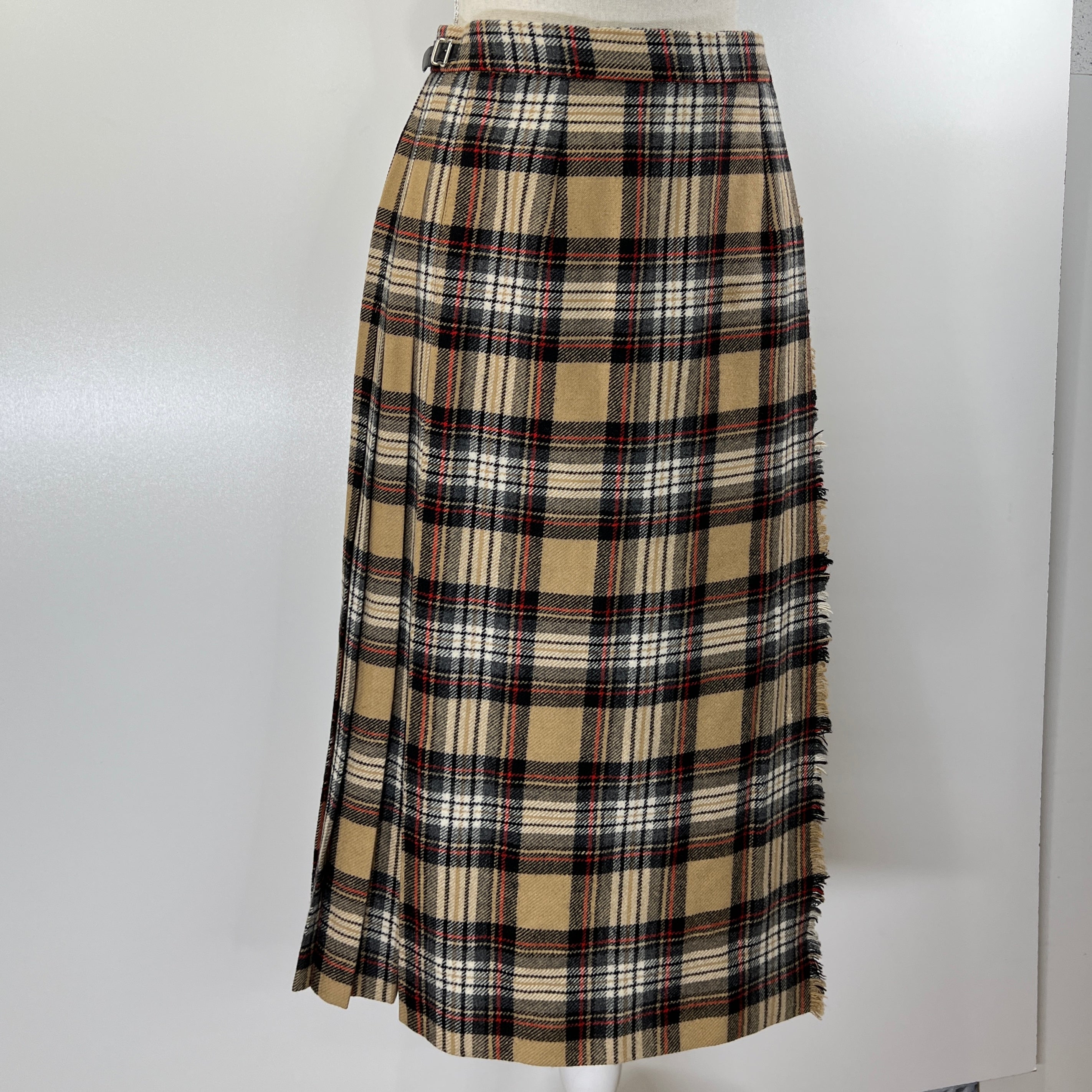 Vintage 70s Plaid Irish Wool Wrap Skirt Tarten Light Academia By ...