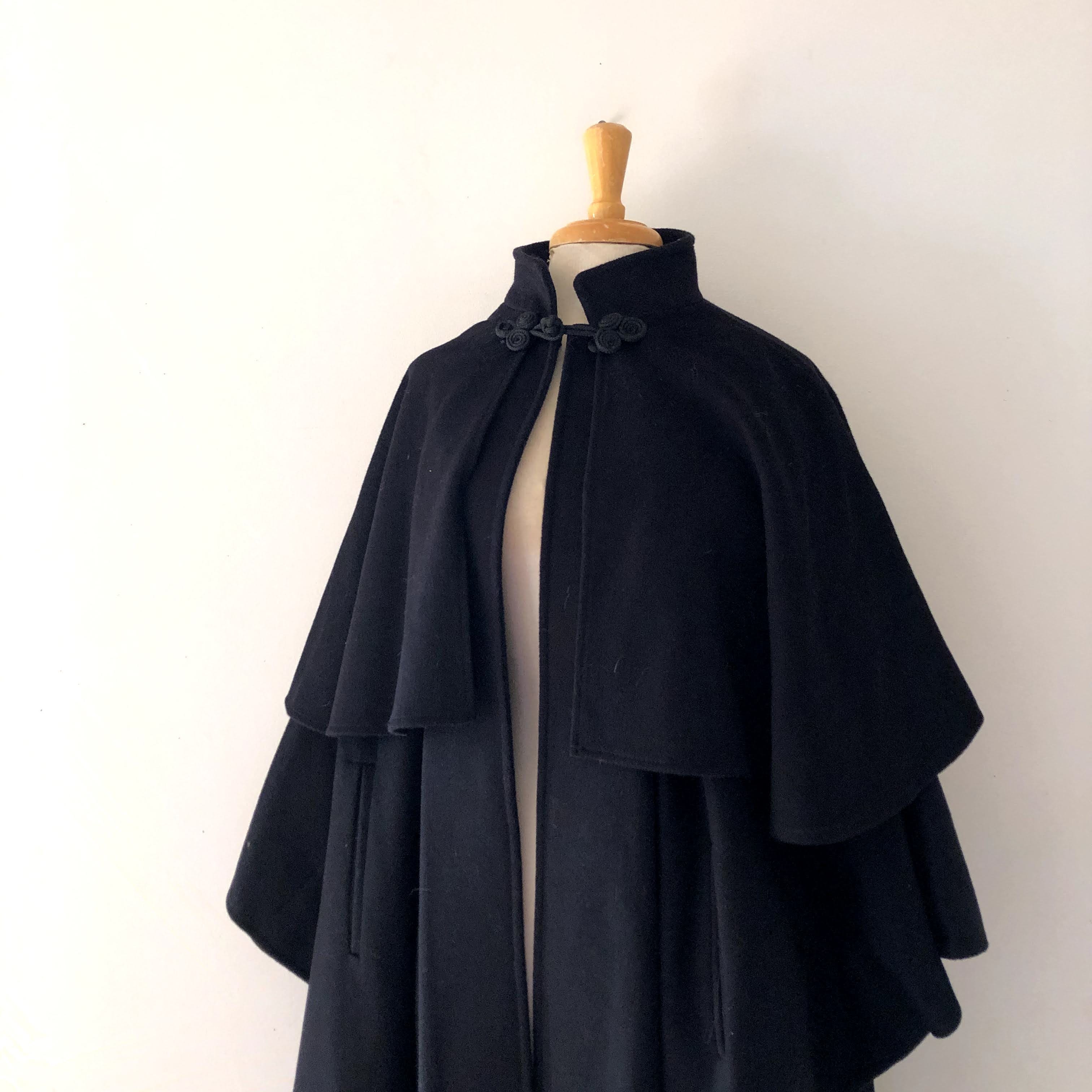 Vintage 80’s Wool Victorian Style Tiered Cape Coat by Capri | Shop ...