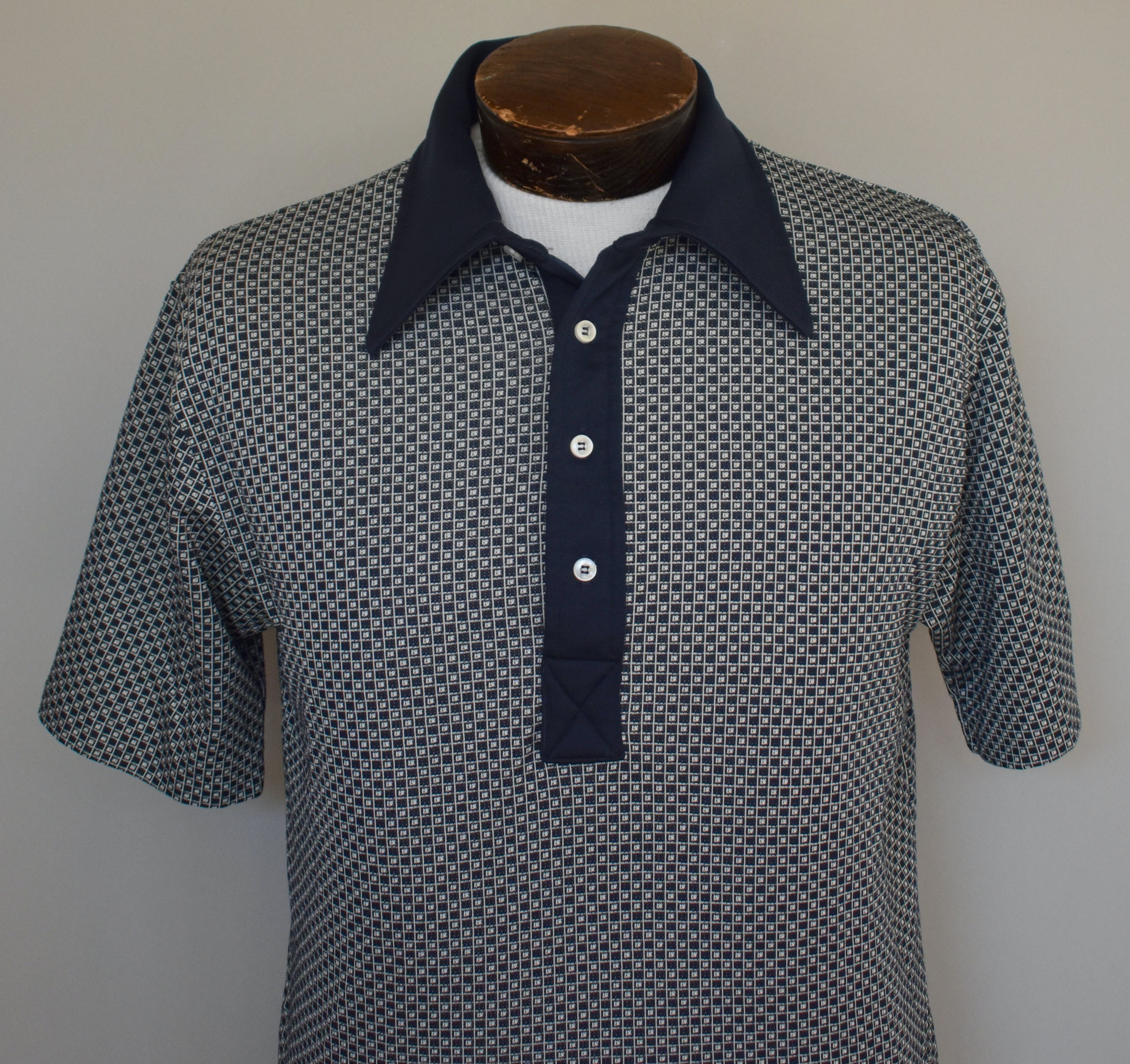 Vintage 60's Diamond Print Towncraft Polo Shirt by Jcpenney | Shop ...
