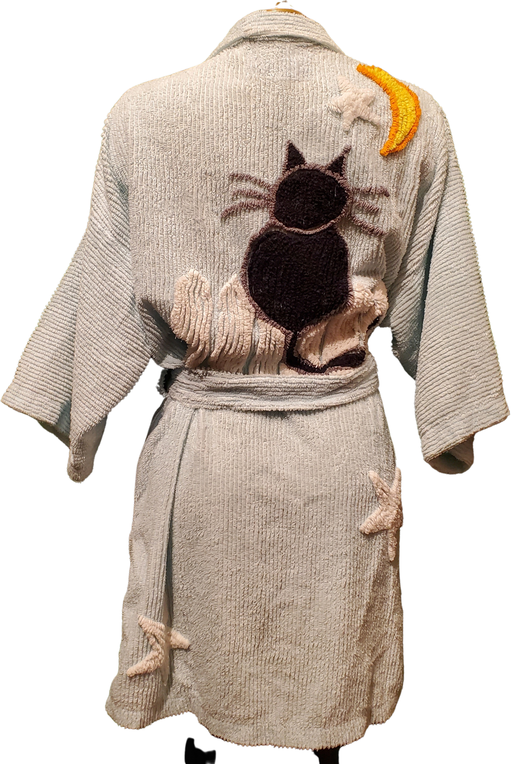 Vintage 90s/00s Blue Cat Moon Stars Robe By Canyon Group by Canyon 