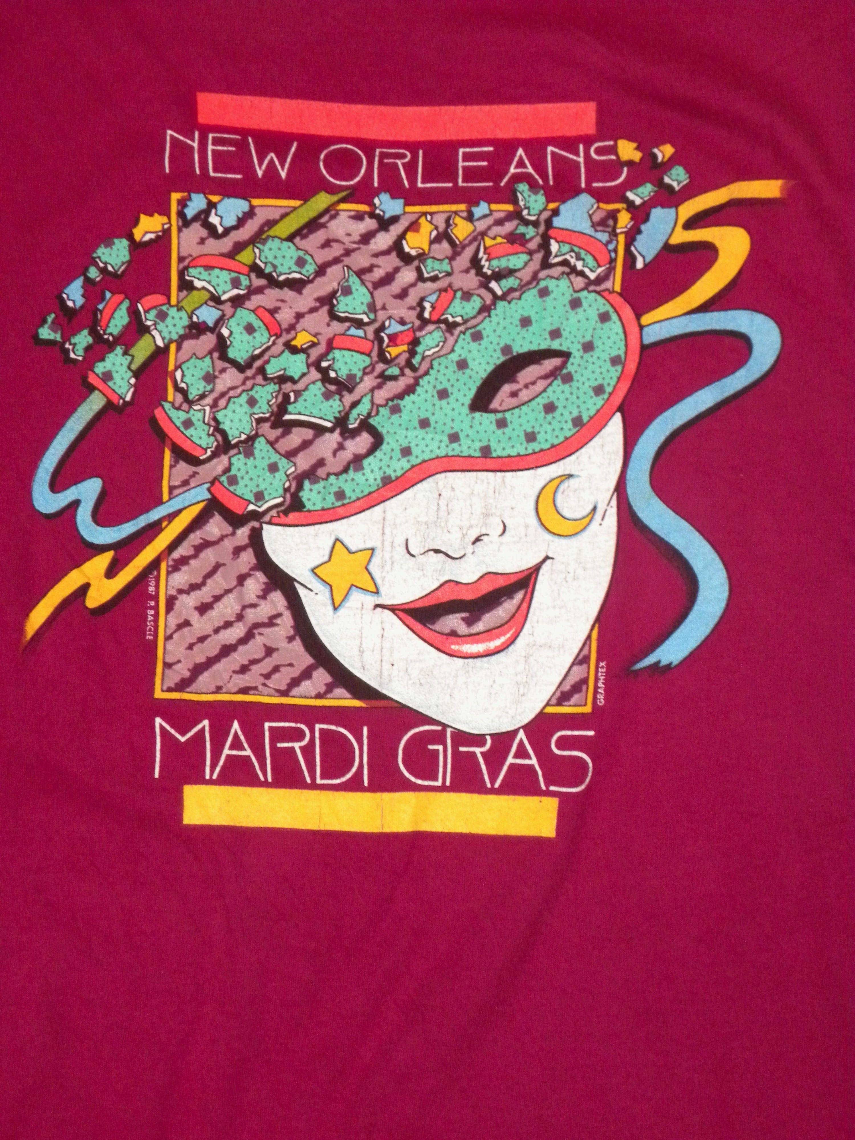 Vintage 80’s New Orleans Mardi Gras Destination T-Shirt by Hanes | Shop ...