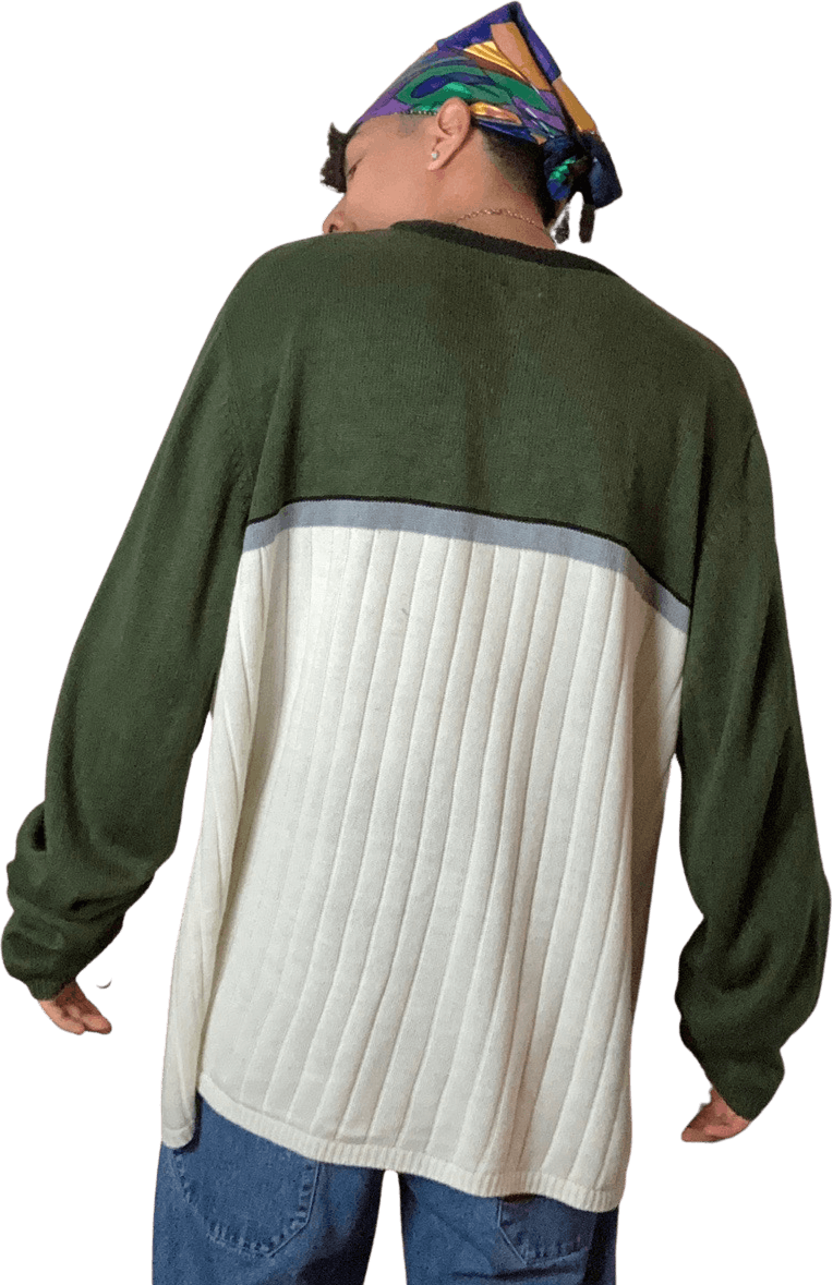 Vintage 90's Multi Striped Acrylic Sweater by Anchor Blue Shop THRILLING