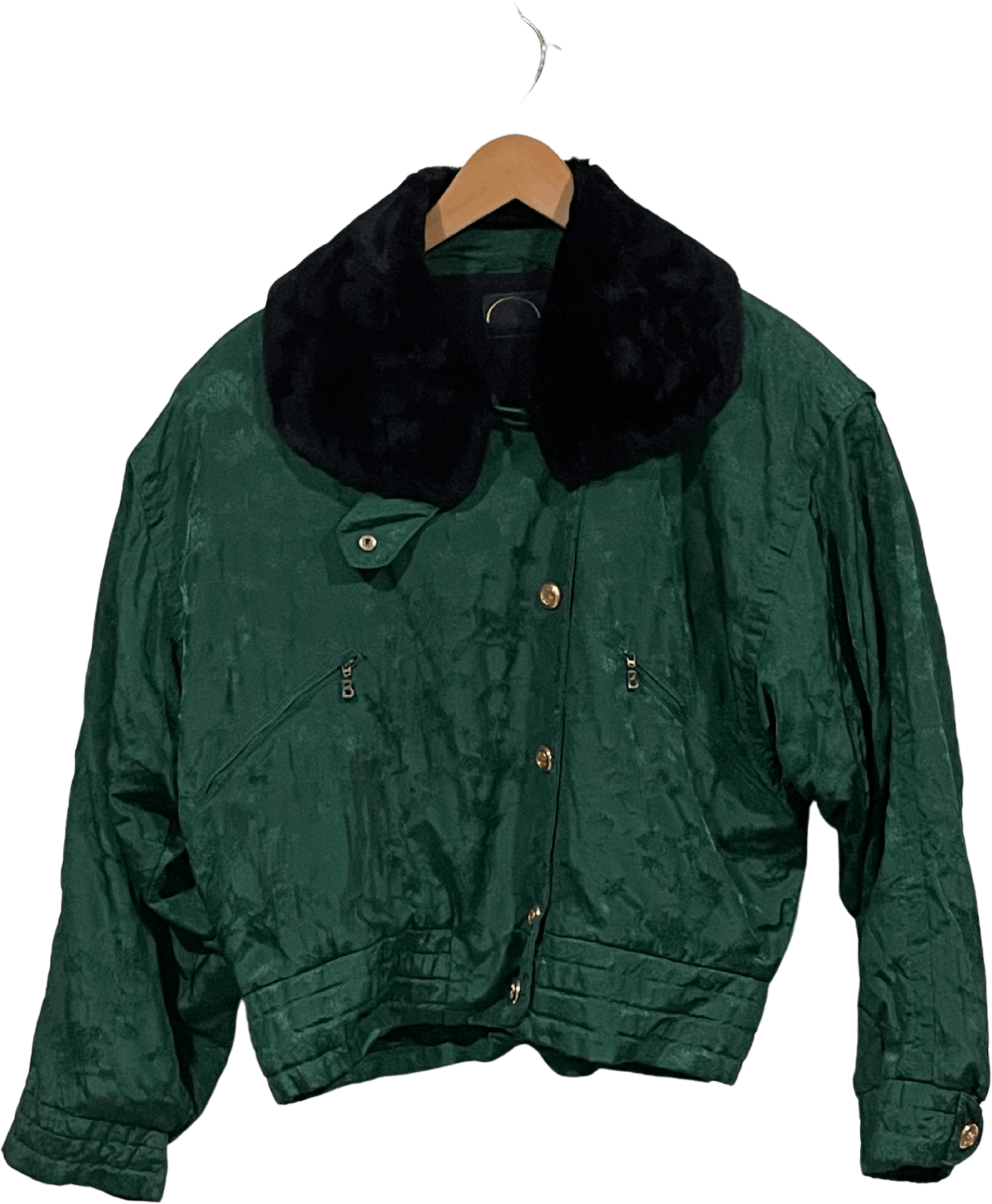 Vintage Fleece Lined Fur Trim Collar Jacket by Bogner Shop THRILLING