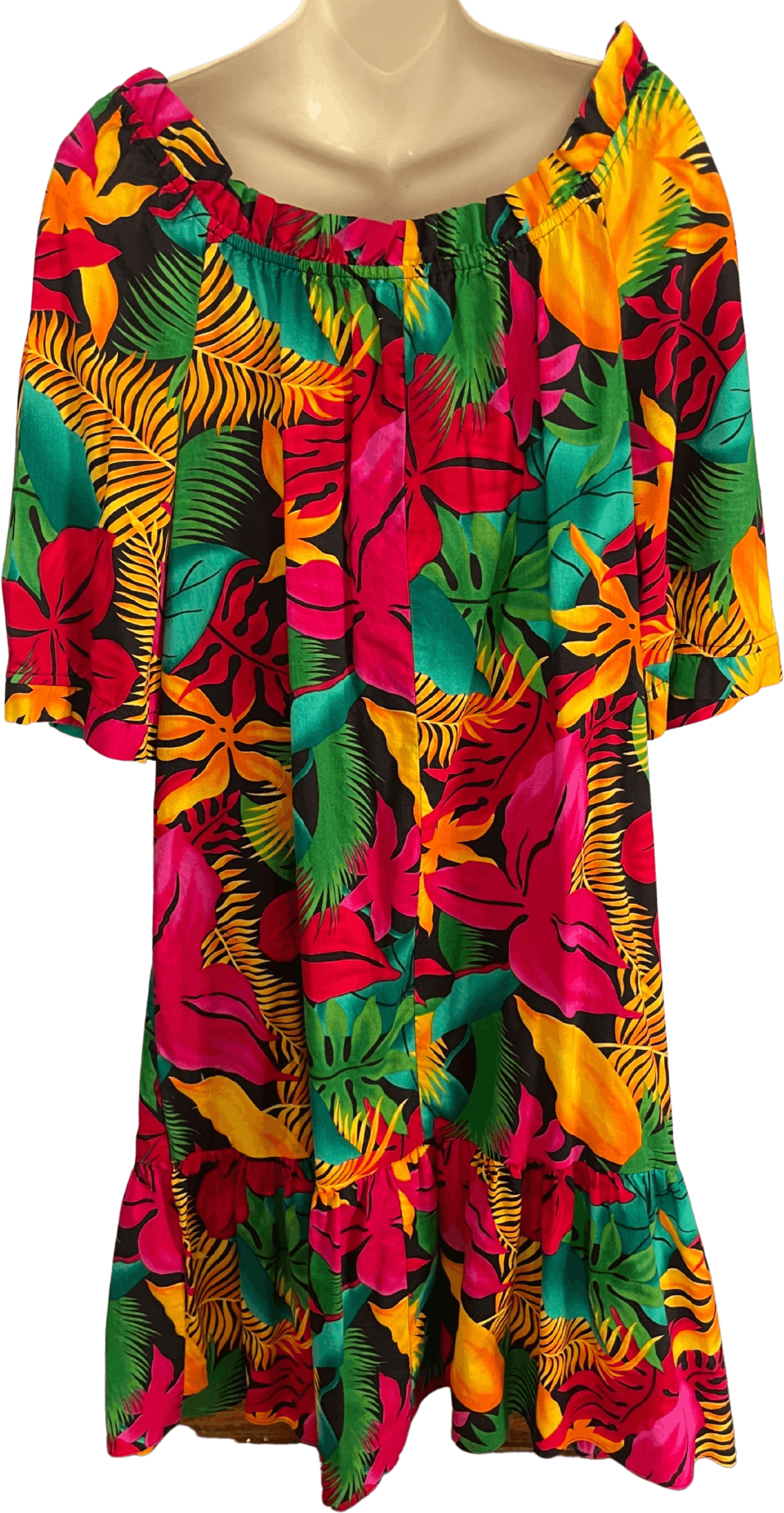 Vintage 90’s Bright Hawaiian Print Dress by Hilo Hattie | Shop THRILLING