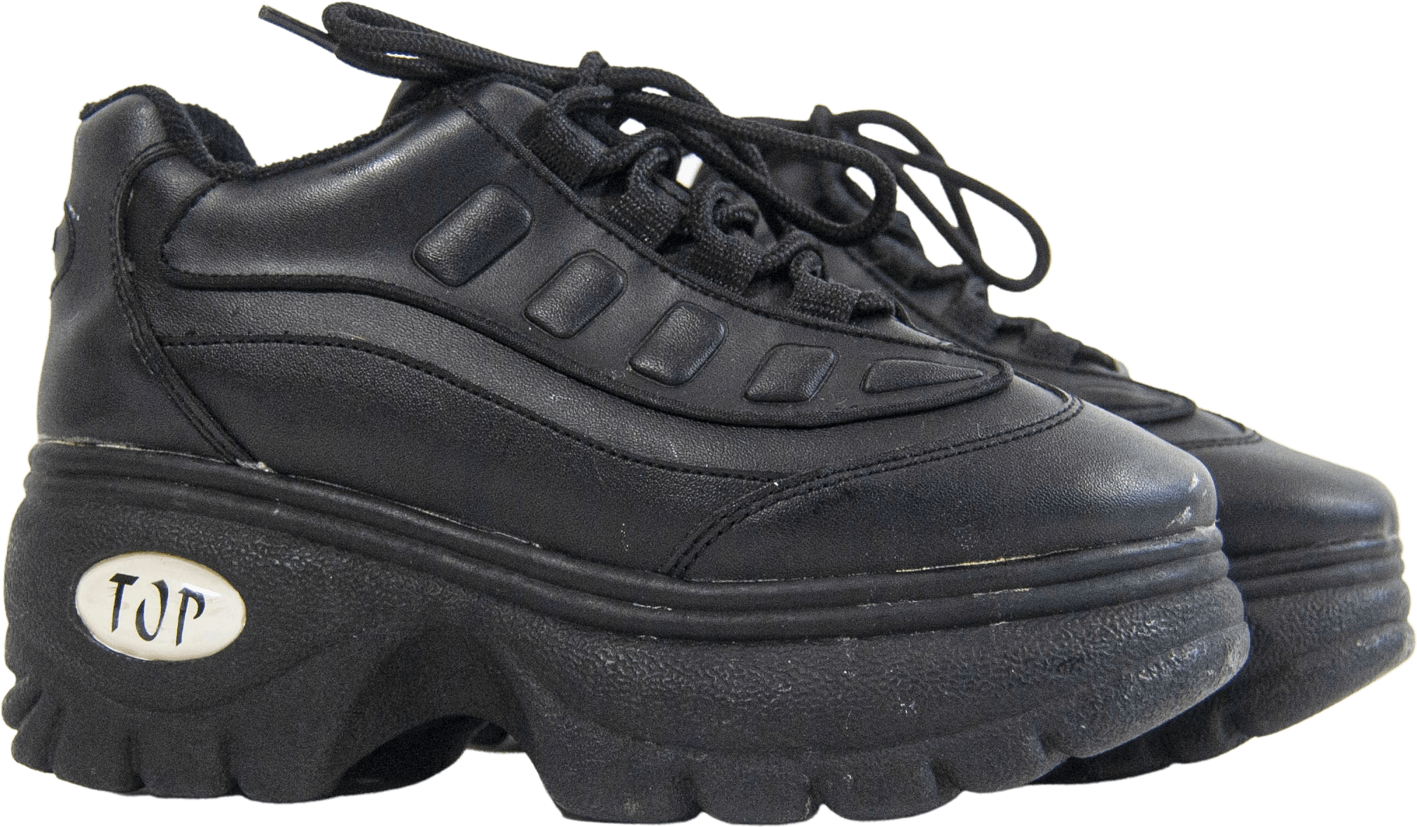 Vintage 90's Black Chunky Club Kid Sneakers by Top | Shop THRILLING