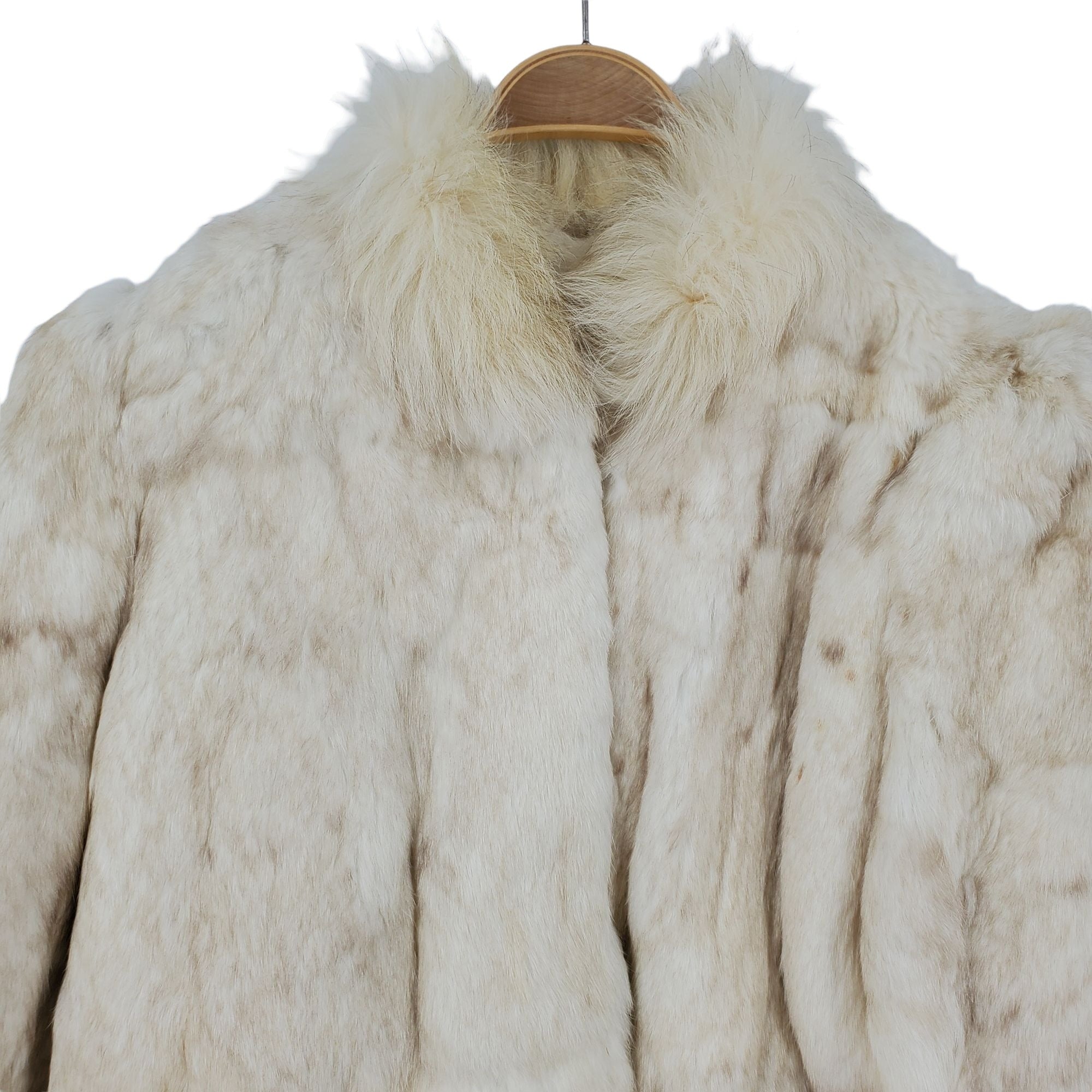Vintage 70s Ivory Long Sleeve Hip Length Rabbit Fur Jacket By Petrie ...