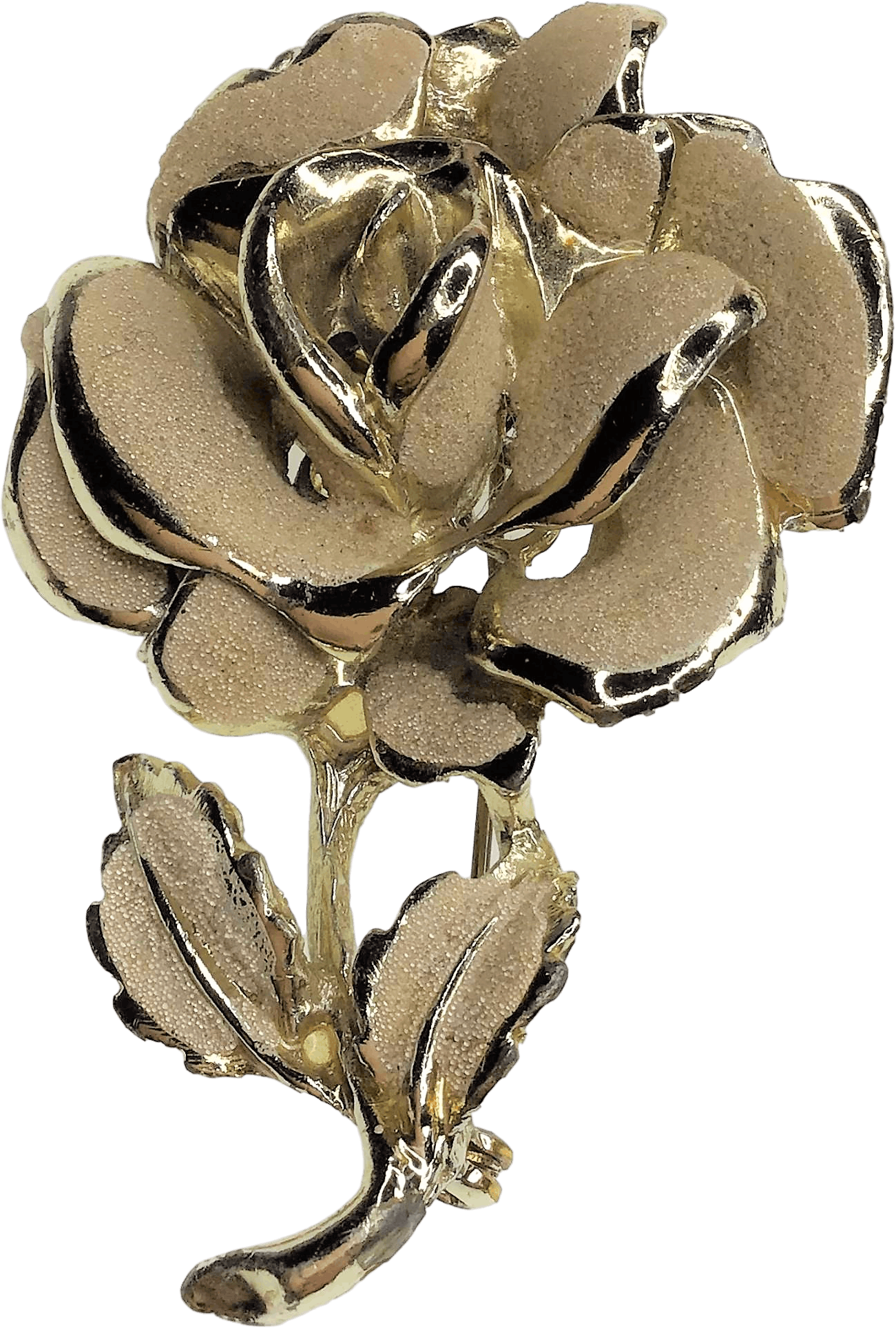 Vintage 50's Gold Rose Pin by Hollywood | Shop THRILLING