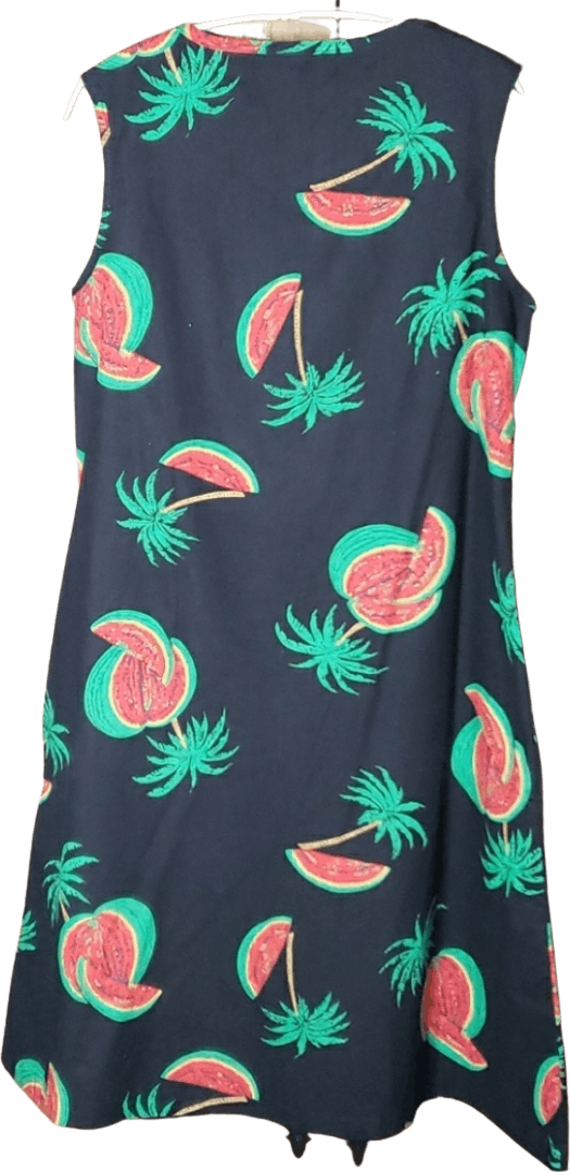 Bongo Sleevelss black/neon palm tree print top Size Large Bongo Sleevelss black/neon palm tree print top Size Large