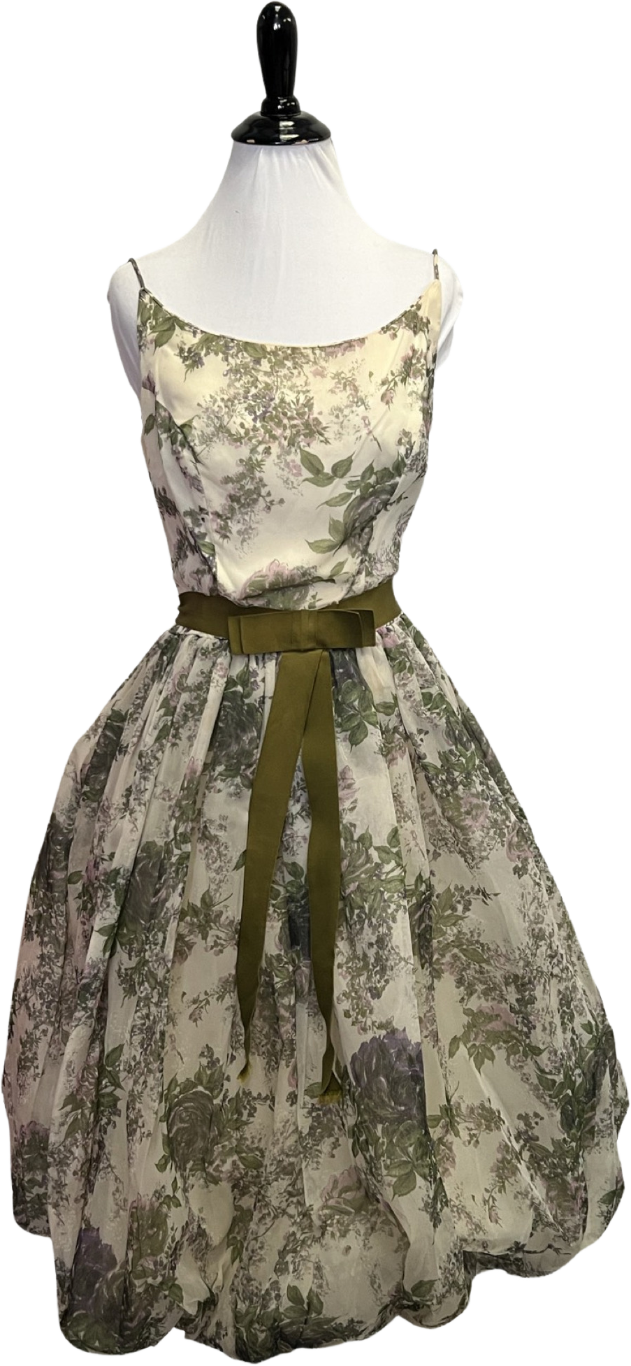 Vintage 50s/60s Romantic Floral Chiffon Bubble Hem Dress | Shop THRILLING