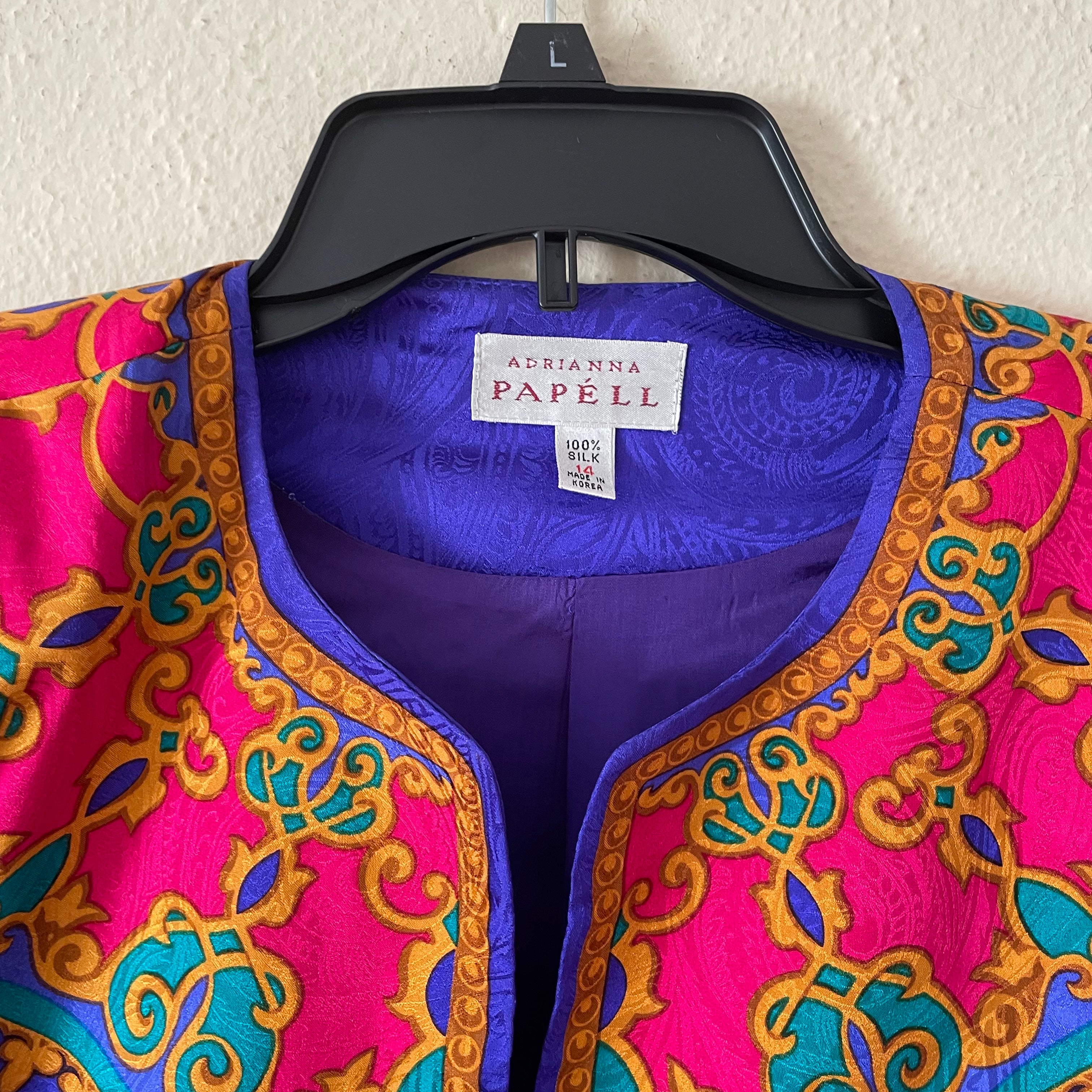 Vintage 80s Silk Funky Abstract Jacket | Shop THRILLING