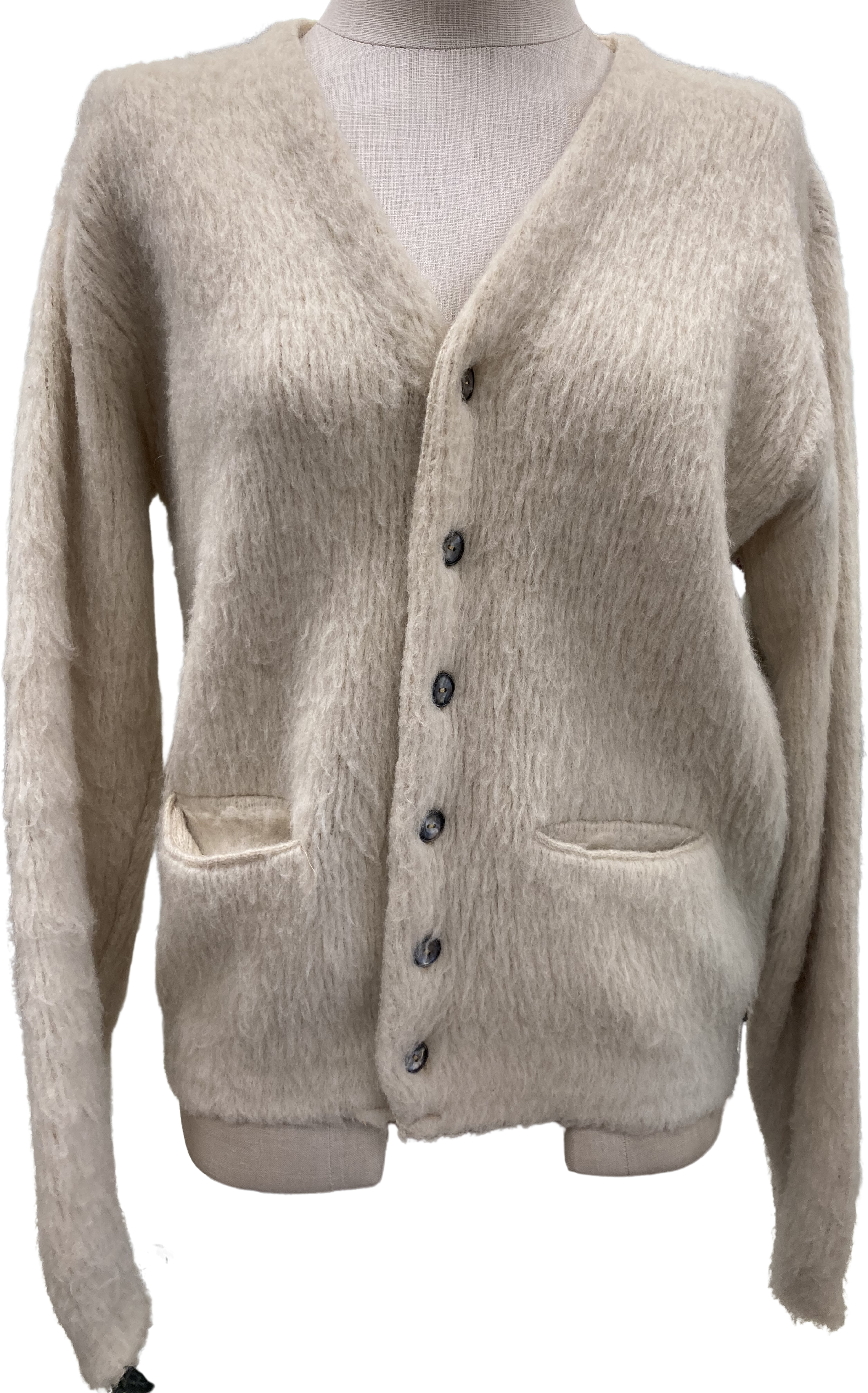 Vintage 70s Acrylic Mohair Cardigan By Young Breed by Revere