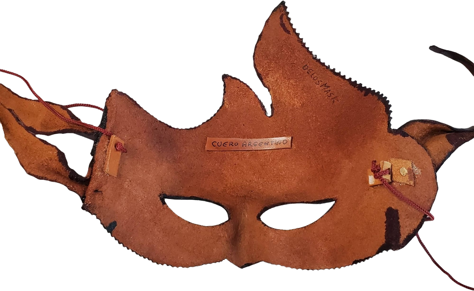 Vintage Cuero Argentino Brown Genuine Leather De Los Mask | Shop THRILLING