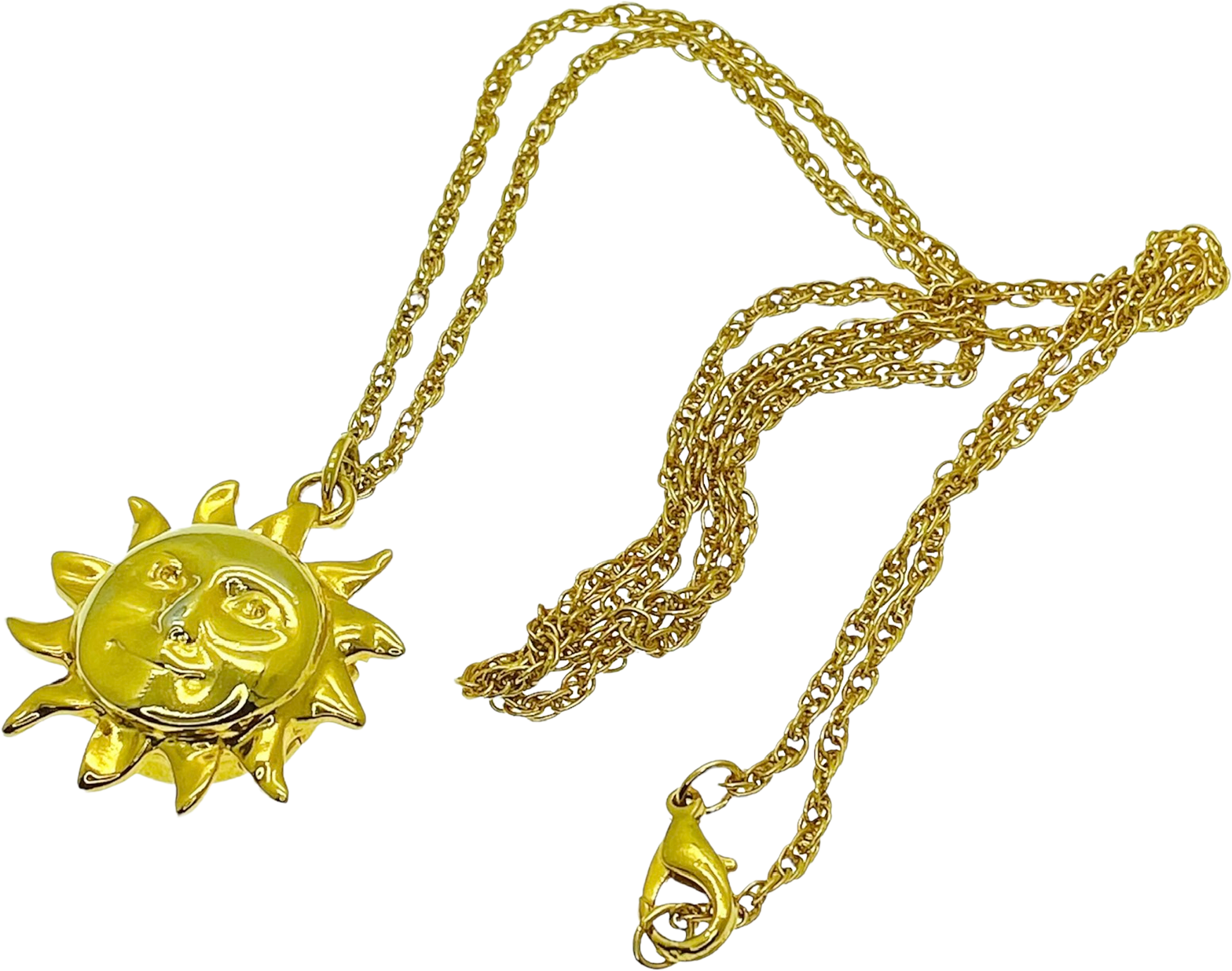 Vintage Celestial Sun Face Locket Necklace | Shop THRILLING