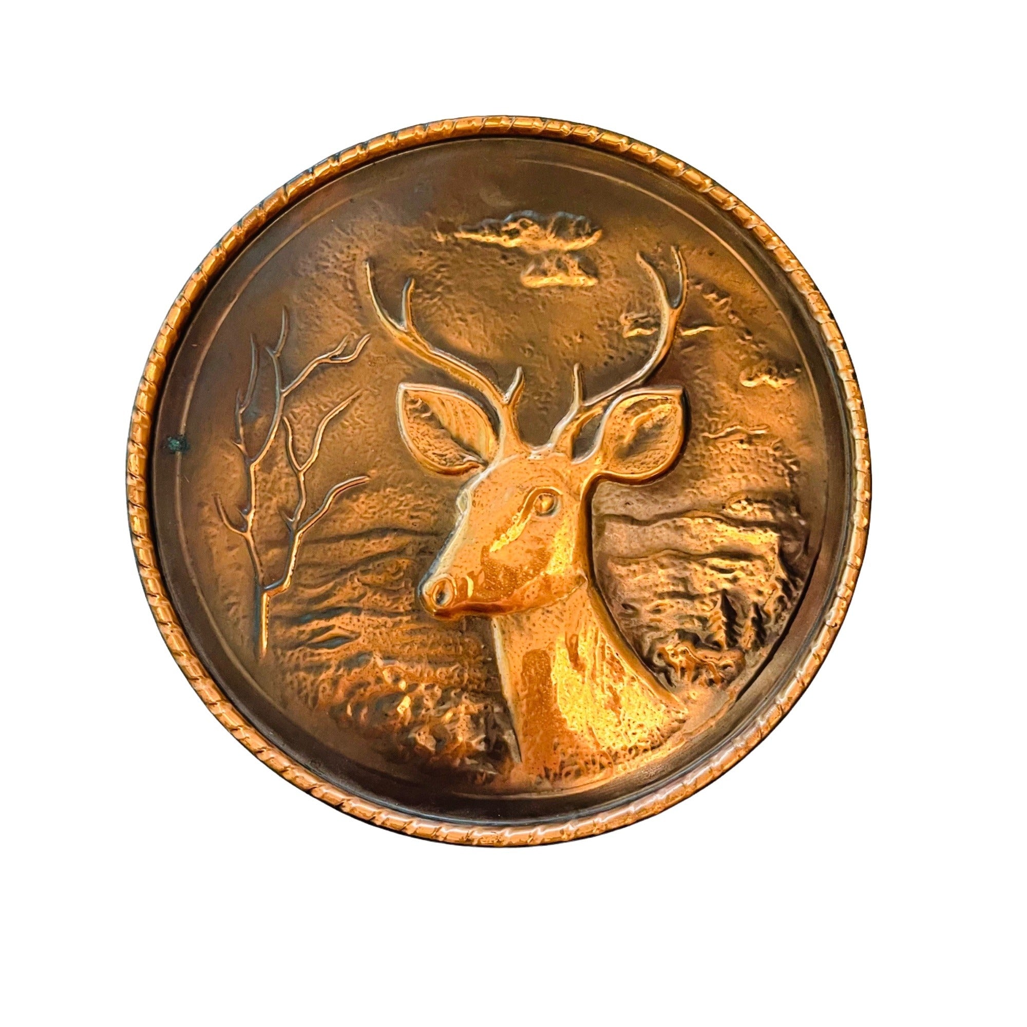 Vintage Copper Repousse Wall Decor Dear Hunting Dog Serbia | Shop THRILLING
