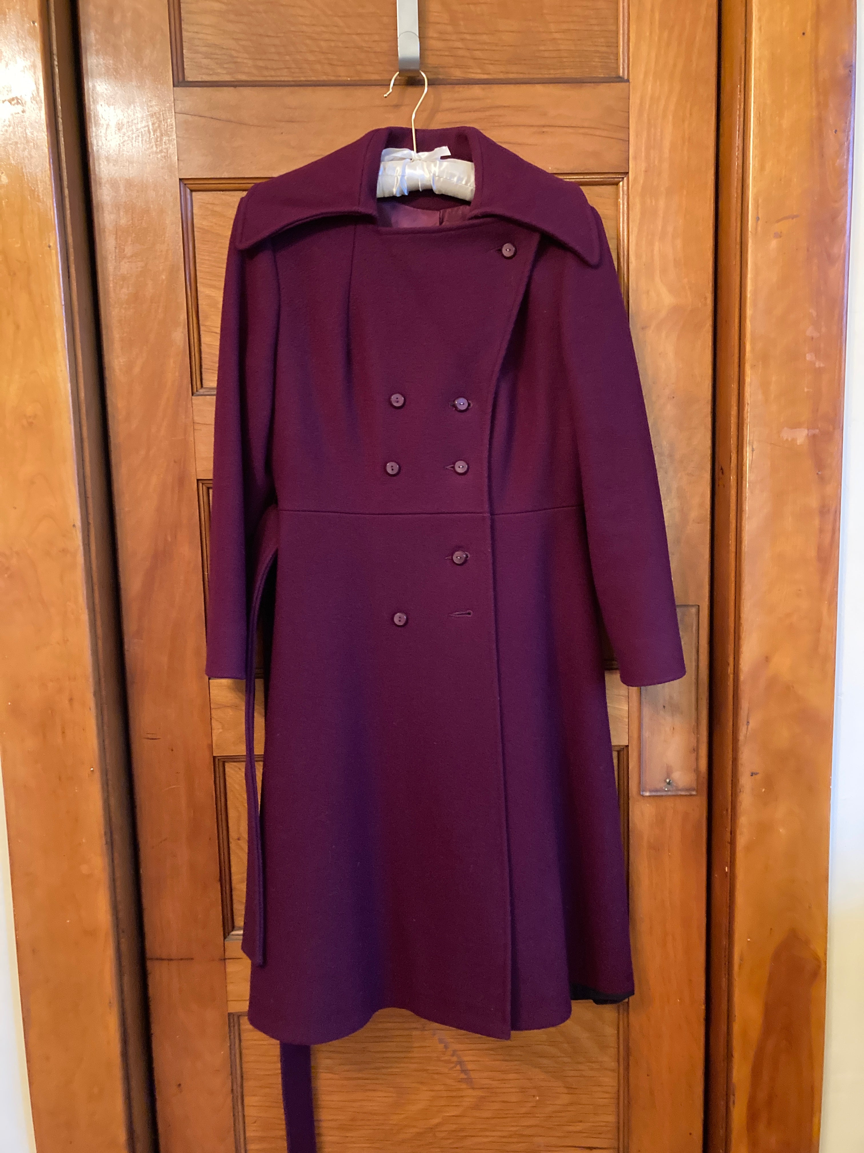 Vintage 70s Lassie Junior Purple Wool Belted Coat By Lassie Junior ...