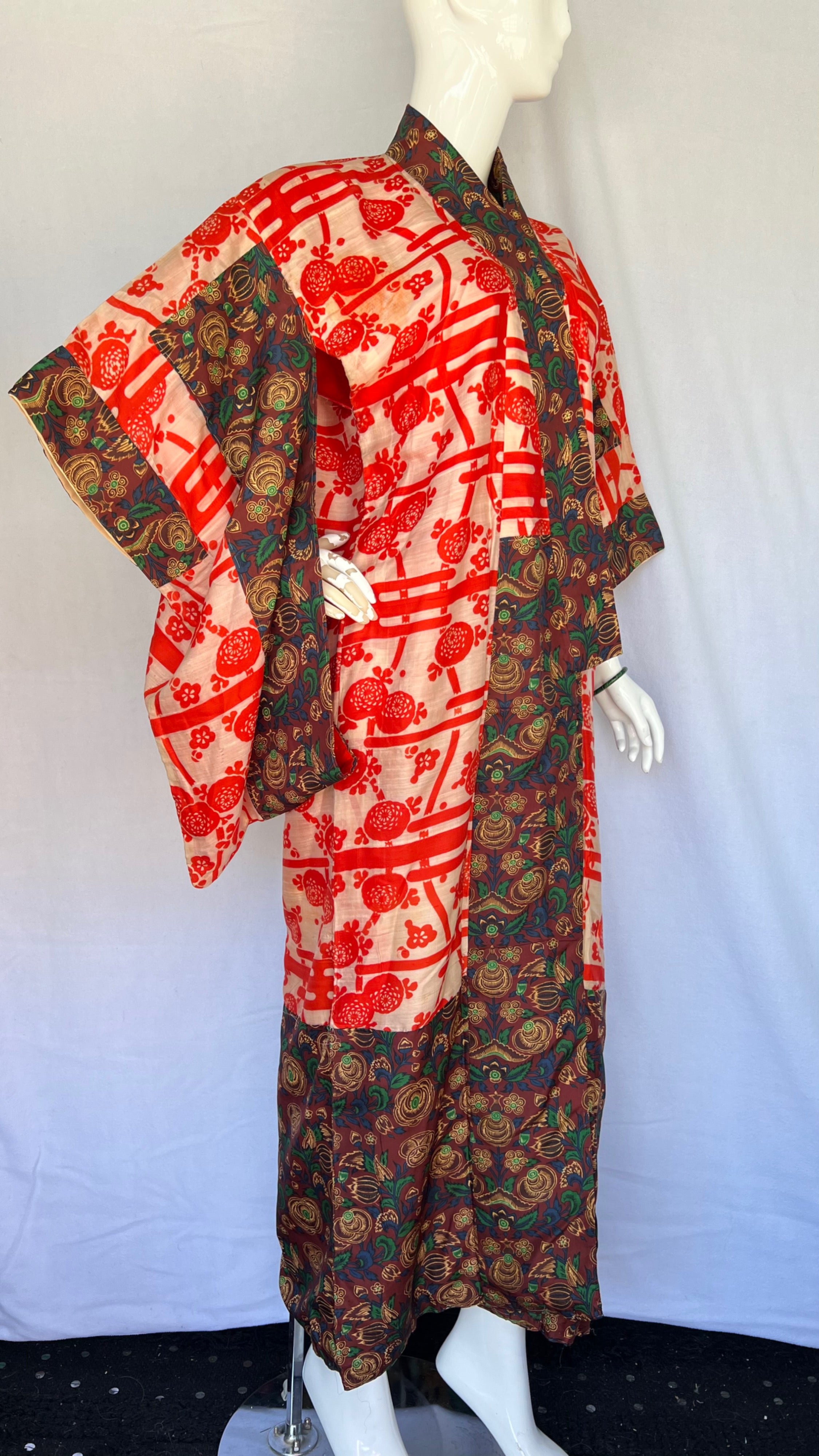 Vintage Edwardian Meiji Period Multicolor Kimono | Shop THRILLING