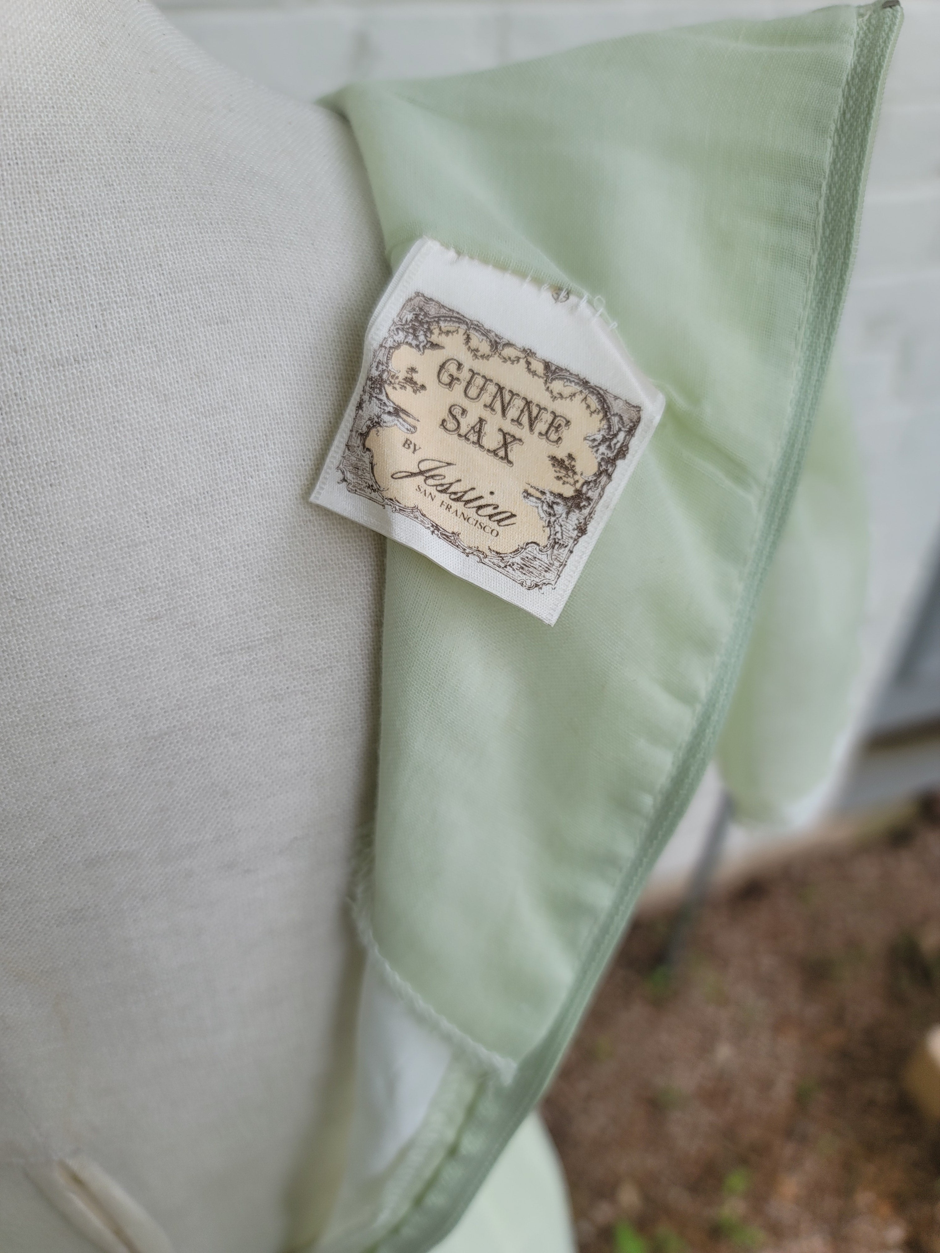 Vintage 70s Mint Green Maxo Dress Lace Corset Top Xs 5 By Gunne Sax ...