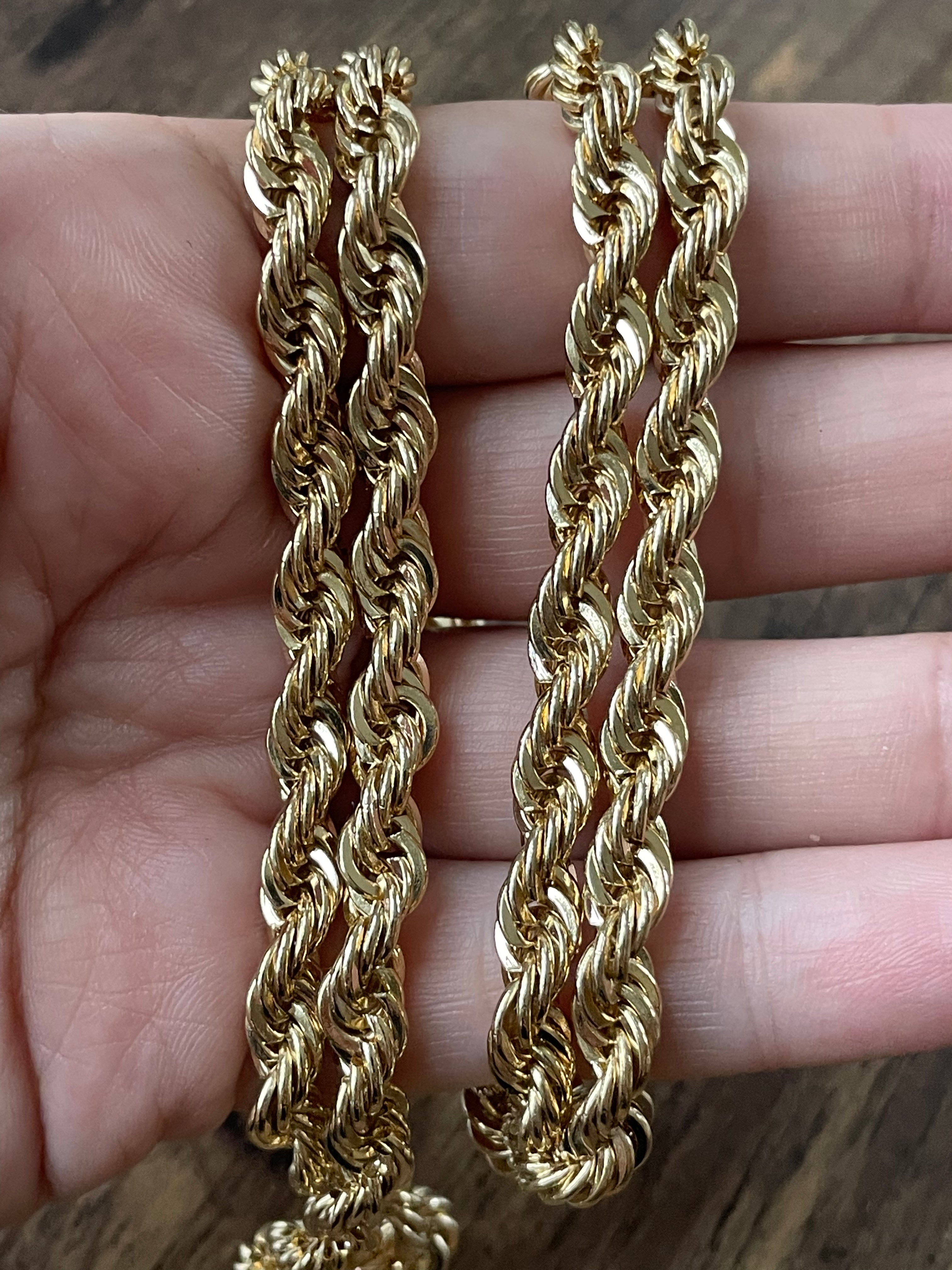 90s Rope Chain Vintage 80s/90s Long Gold Plated Rope Chain | Shop THRILLING