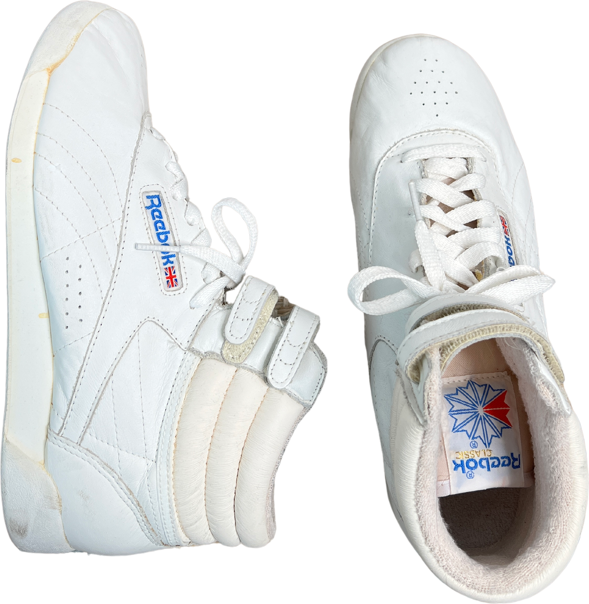 Reebok high tops 2024 80s womens white