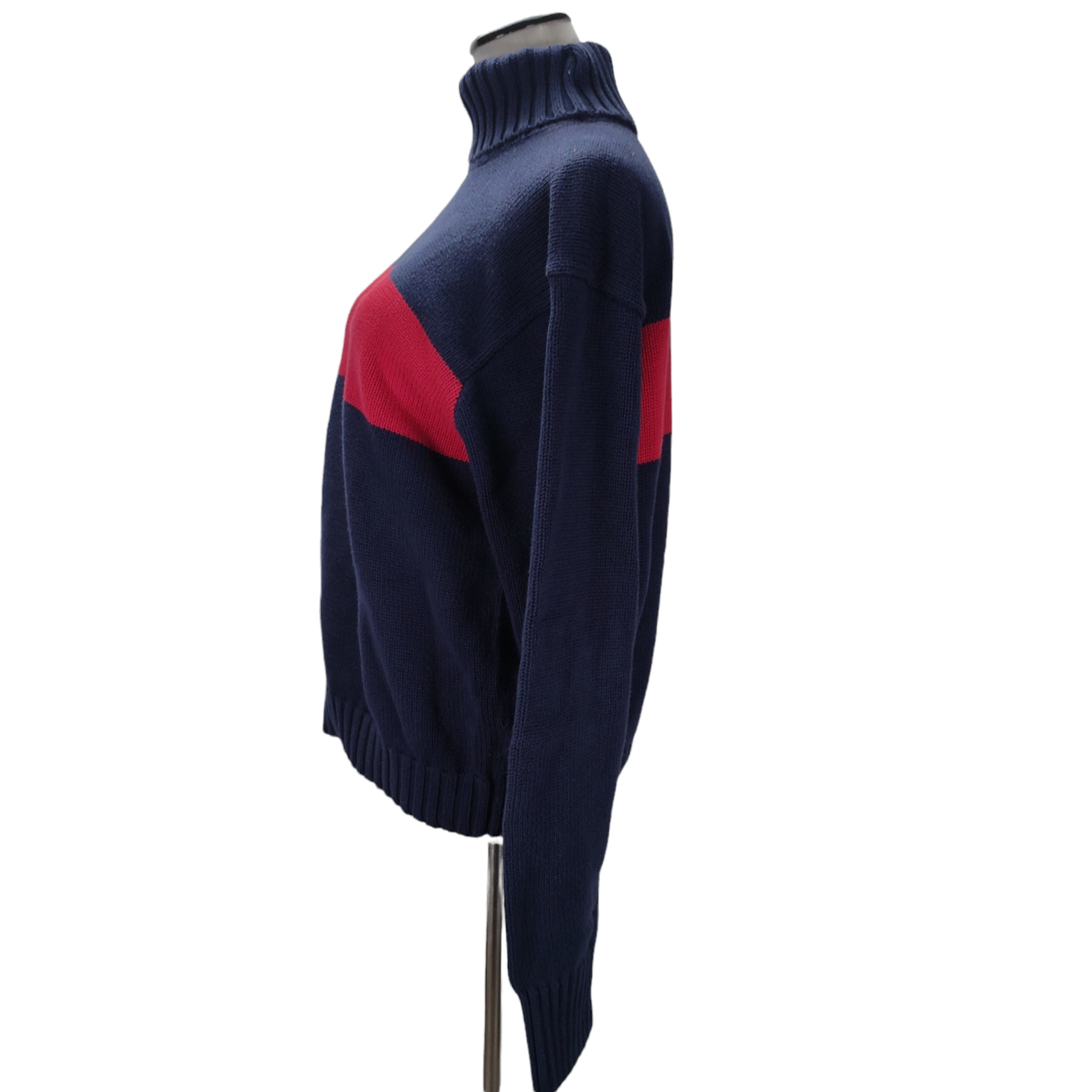Vintage 90s Preppy Colorblock Turtleneck Pony Sweater By Polo Ralph ...