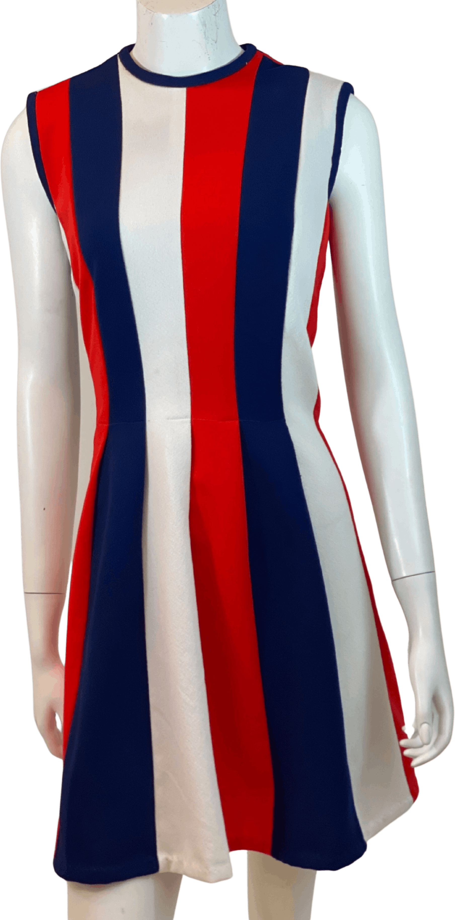 Vintage 60's Red, White and Blue Striped Dress