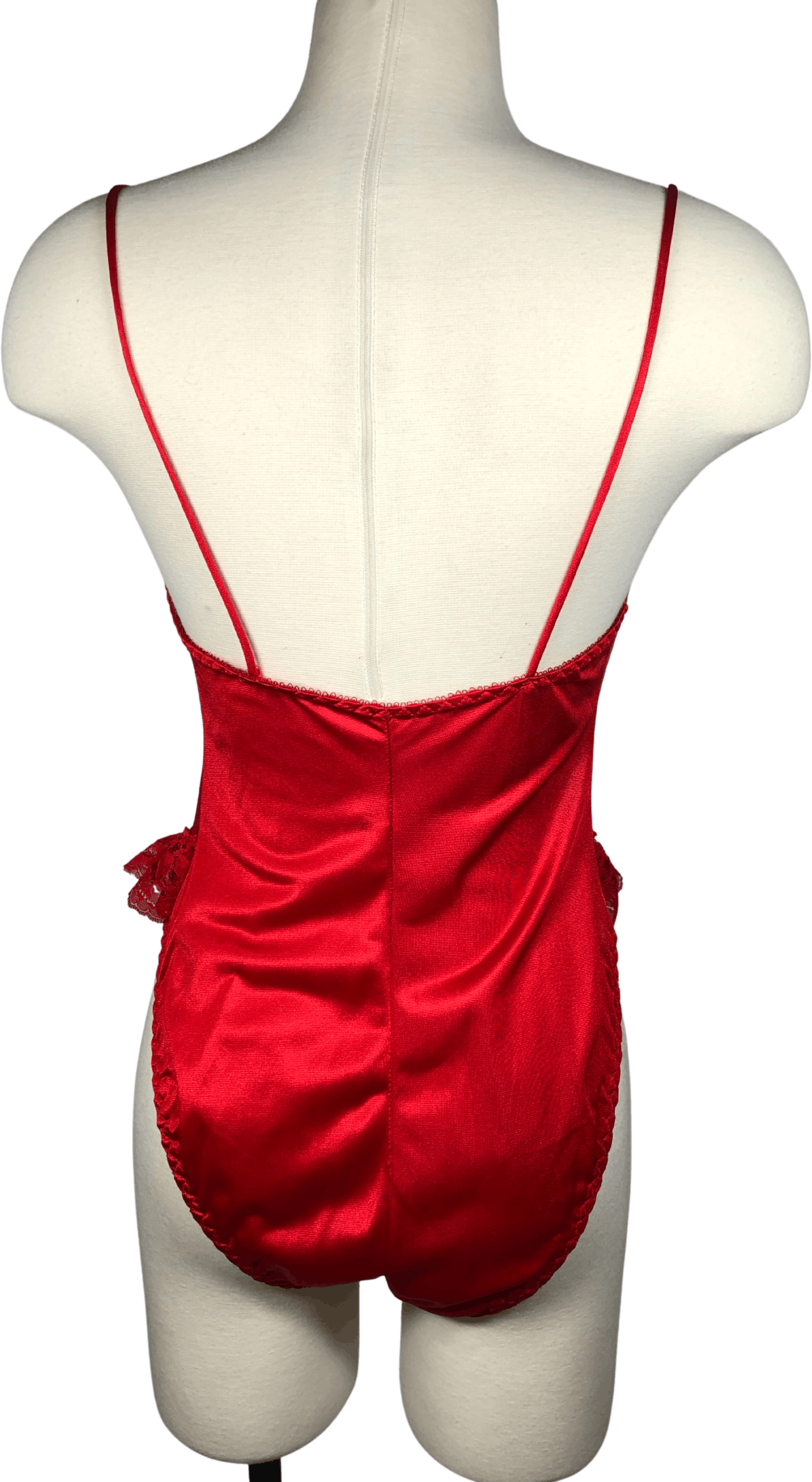 Vintage 80's Red Marabou Feather and Lace Teddy | Shop THRILLING