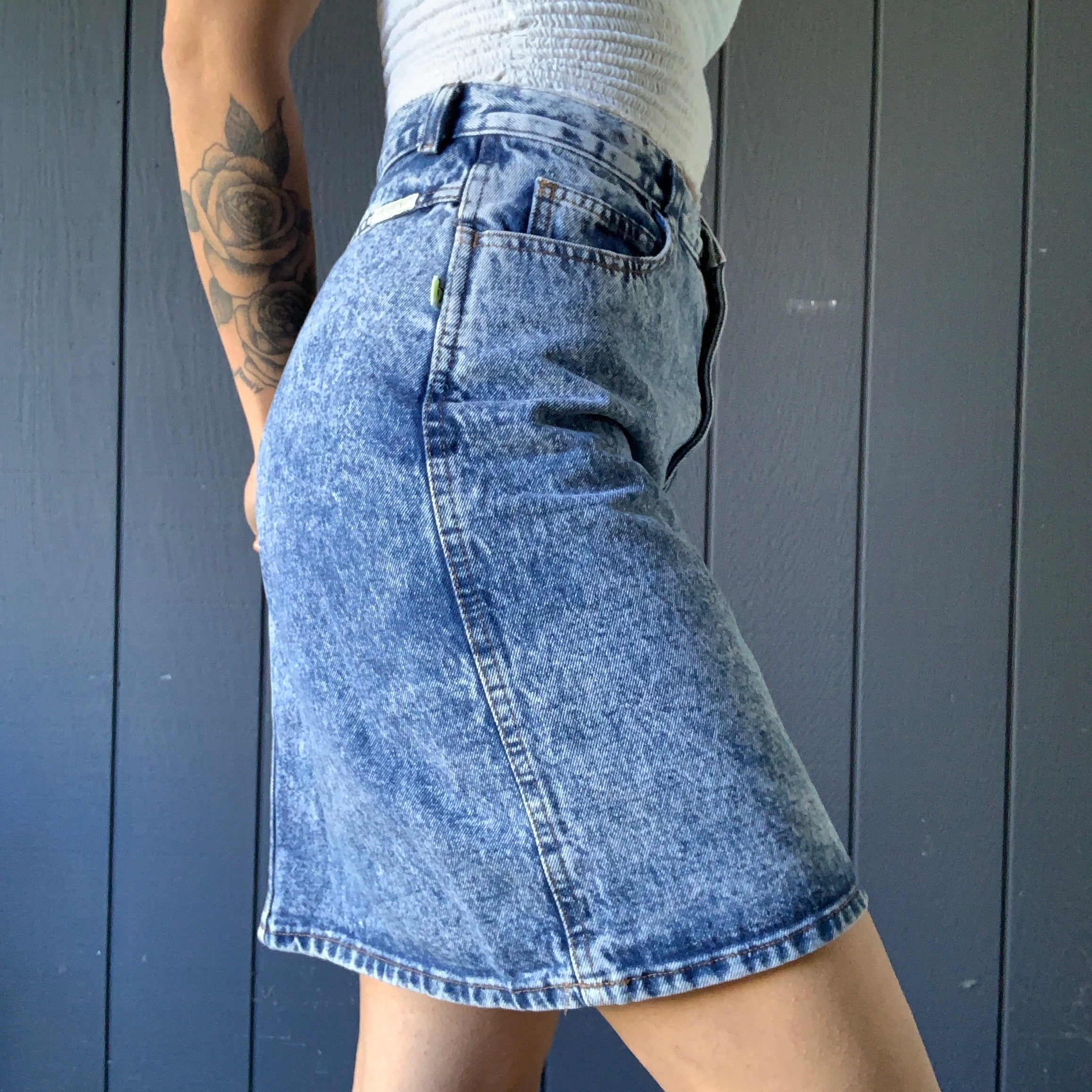 Vintage 80s/90s Acid Wash Denim Skirt By Sasson | Shop THRILLING