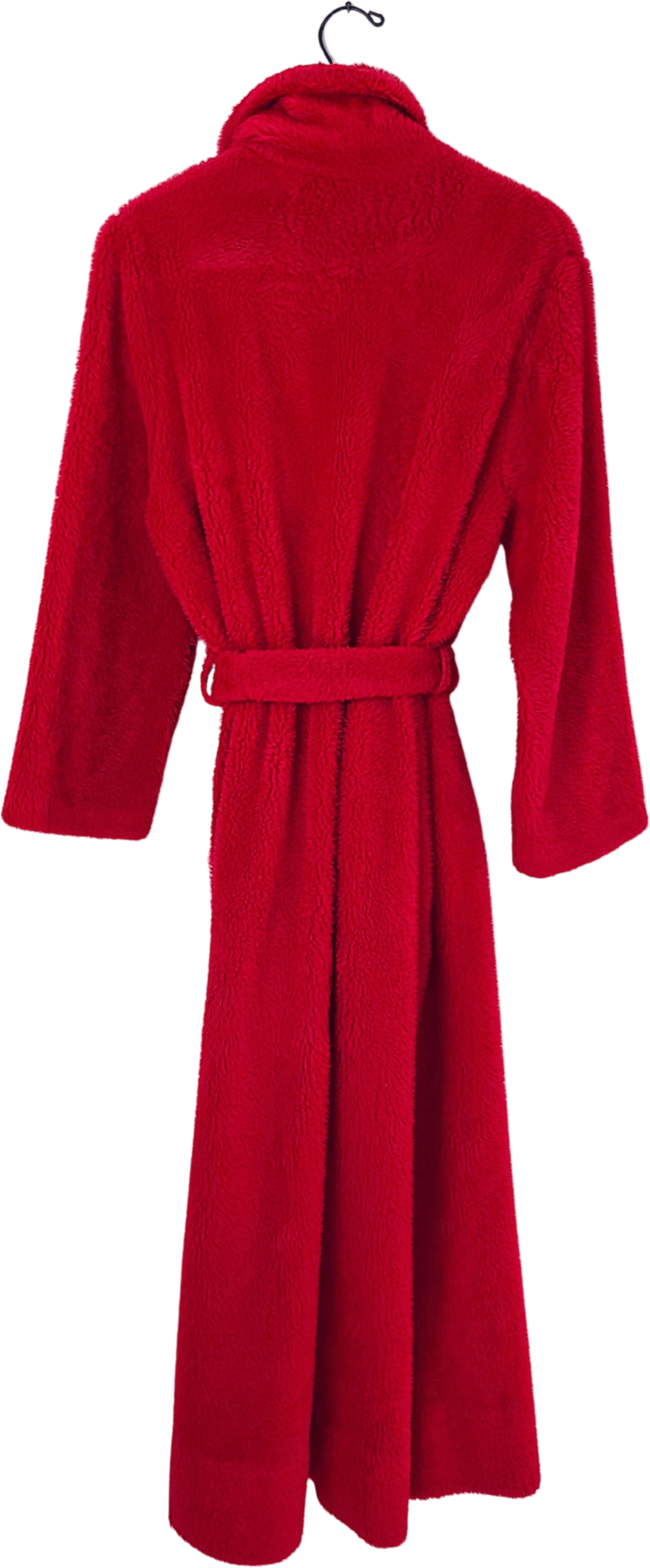 Vintage 70’s Red Fuzzy Furry Christmas Santa Belted Dressing Robe ...
