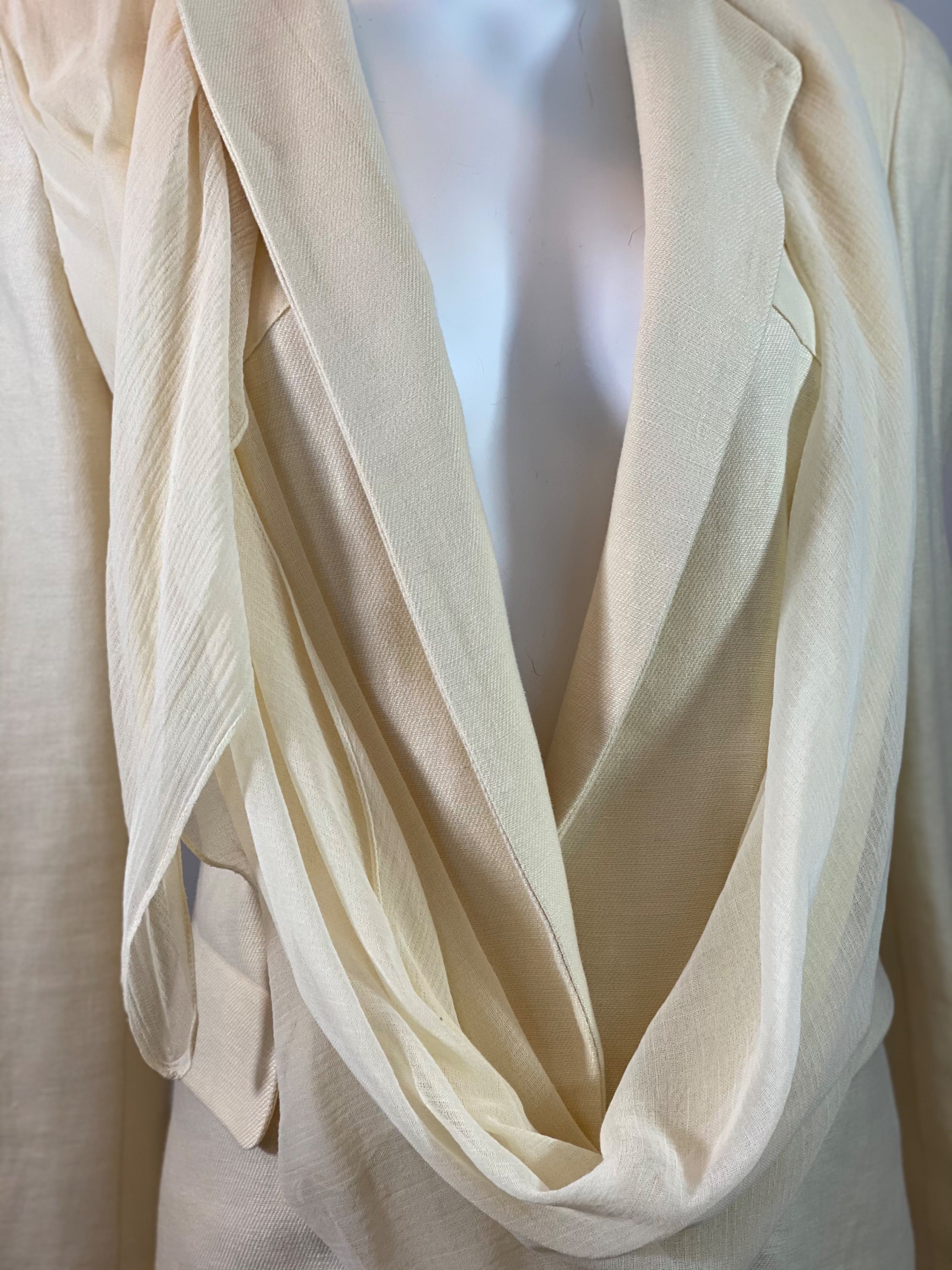 Vintage Winter White Linen Blazer by Donna Karan Collection | Shop ...