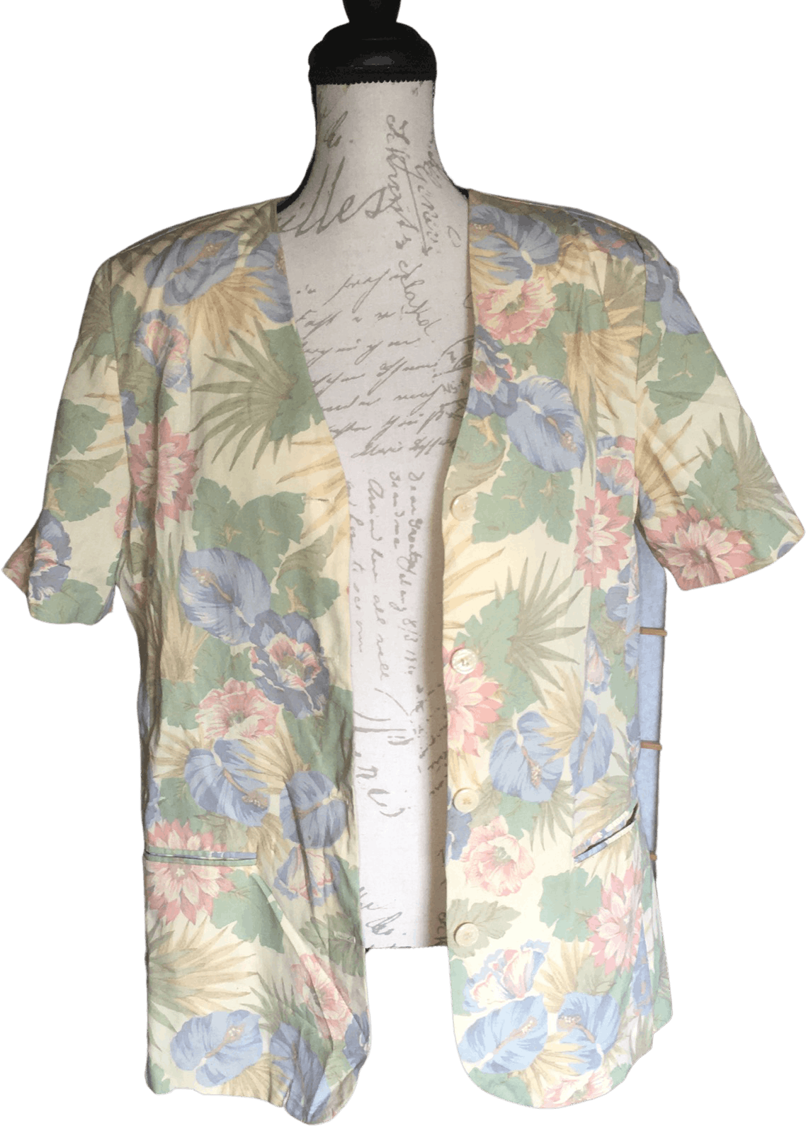 Vintage Floral Short Sleeve Blazer Jacket by Alfred Dunner | Shop THRILLING