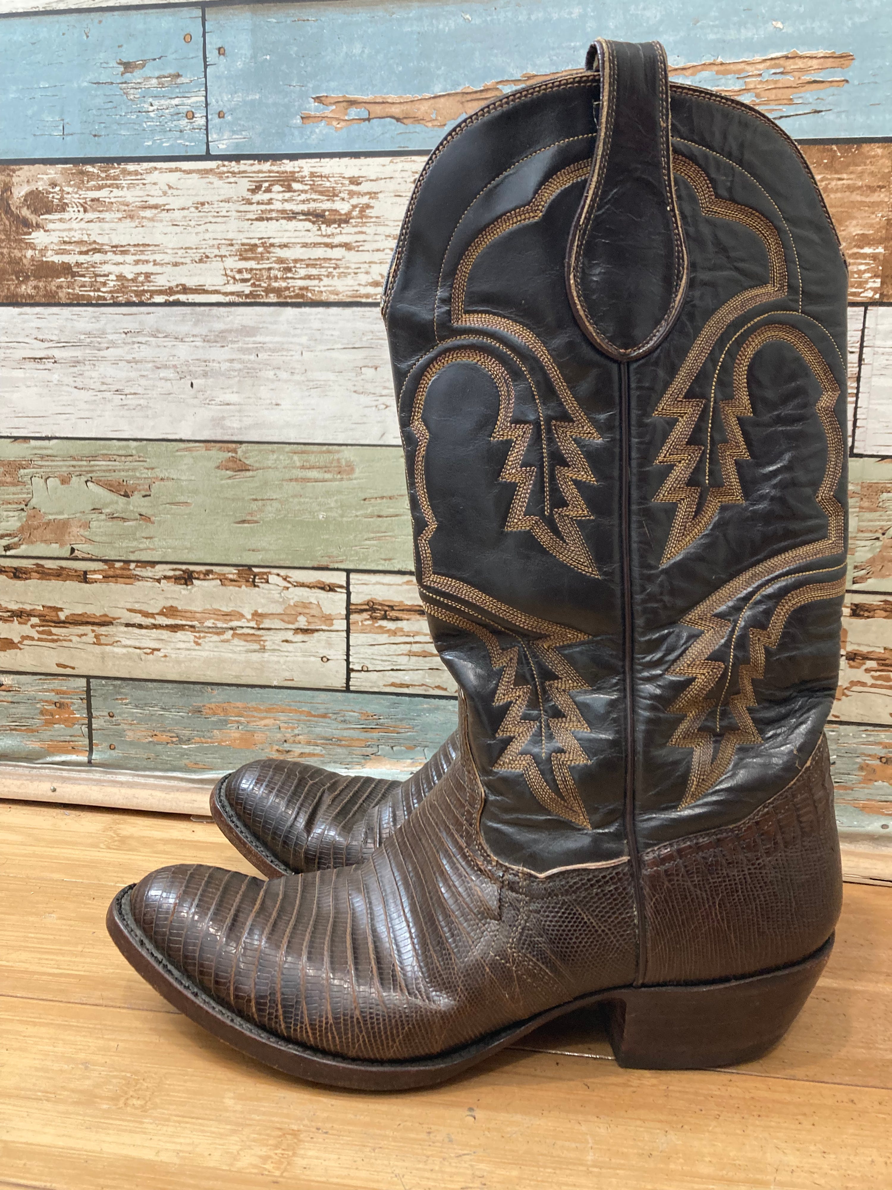 Vintage 70’s Brown Leather Cowboy Boots by Crown Boot Company | Shop ...