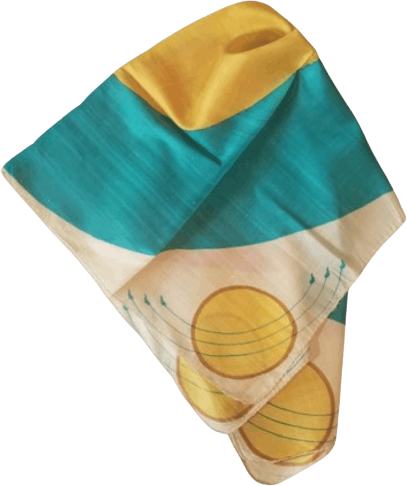 Vintage Nwot Large Minimalist Signed Silk Bandana Shop THRILLING