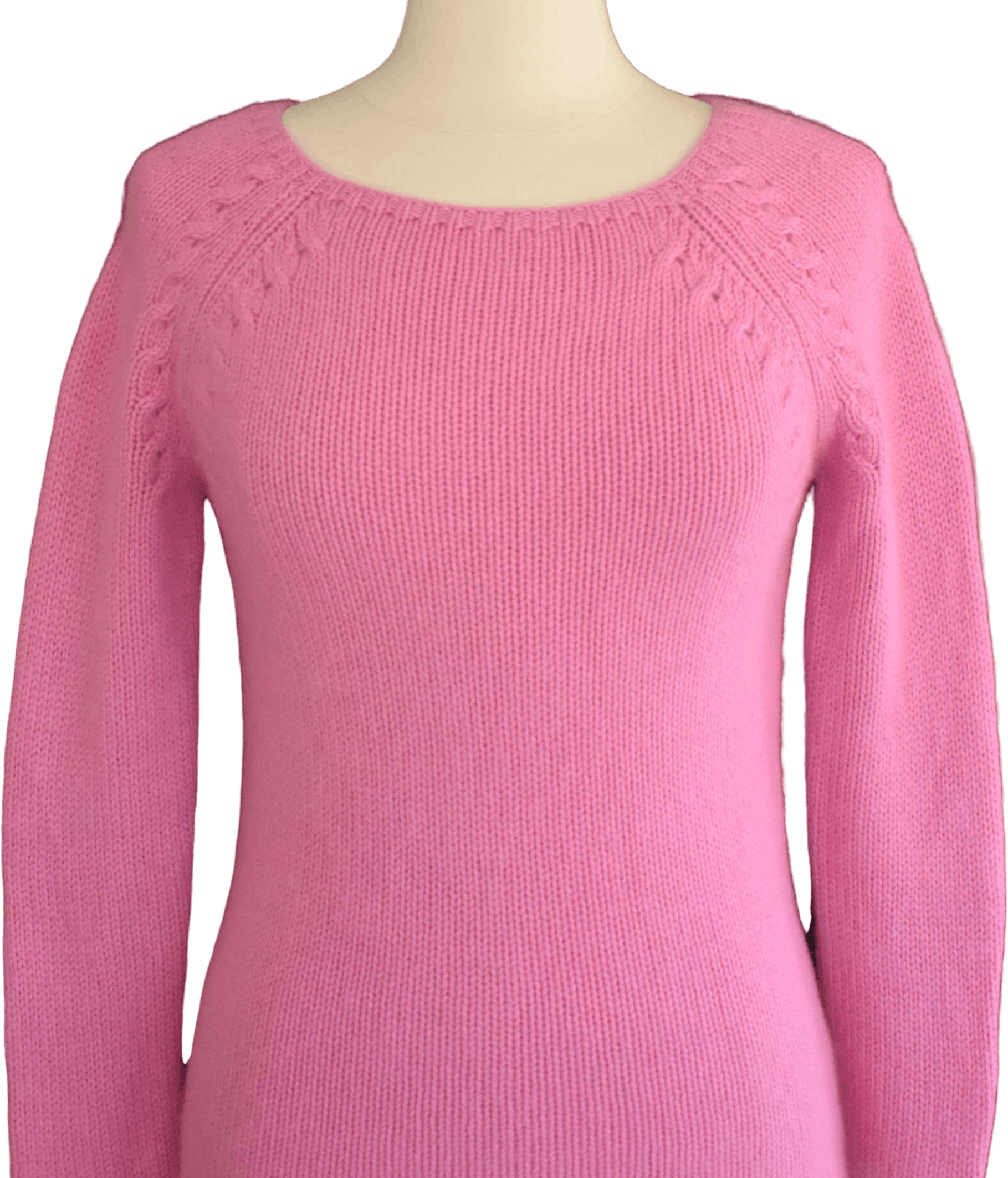 Vintage 90's Round Neck Pink Cashmere Sweater by Anne Taylor | Shop ...