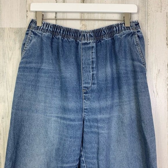 Vintage 90's Elastic Waist High Rise Crop Mom Jeans by Cabin Creek ...