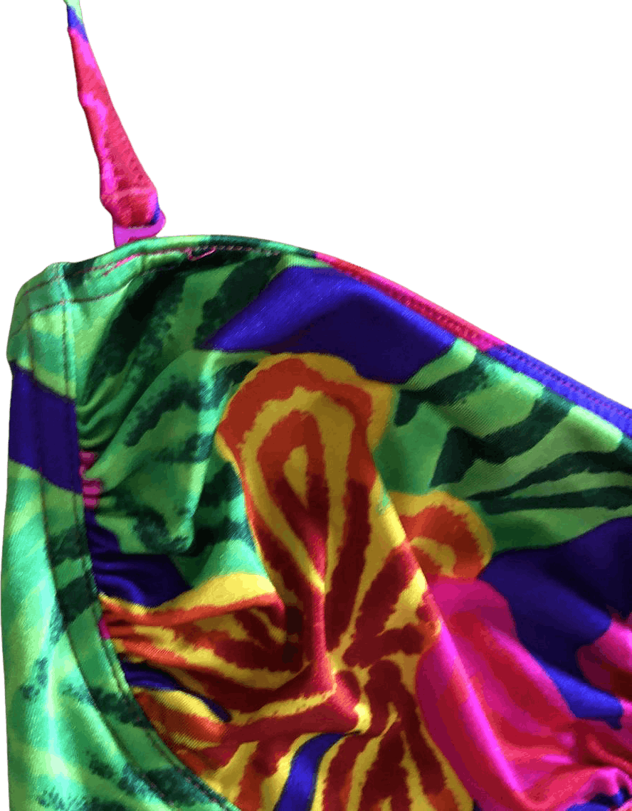 Vintage 80's Purple Neon Floral Swimsuit by St. Michael | Shop THRILLING