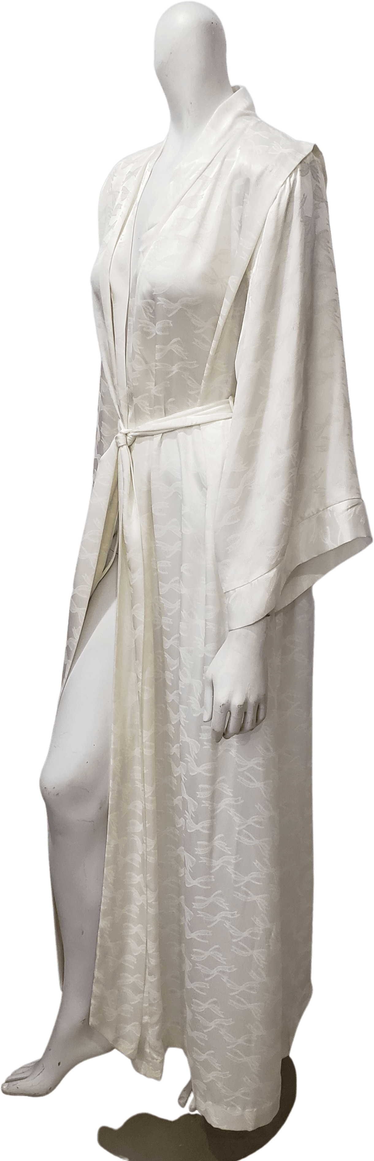 Vintage 80’s Bridal Wedding Bow Design Kimono Flowy Robe by David Brown ...