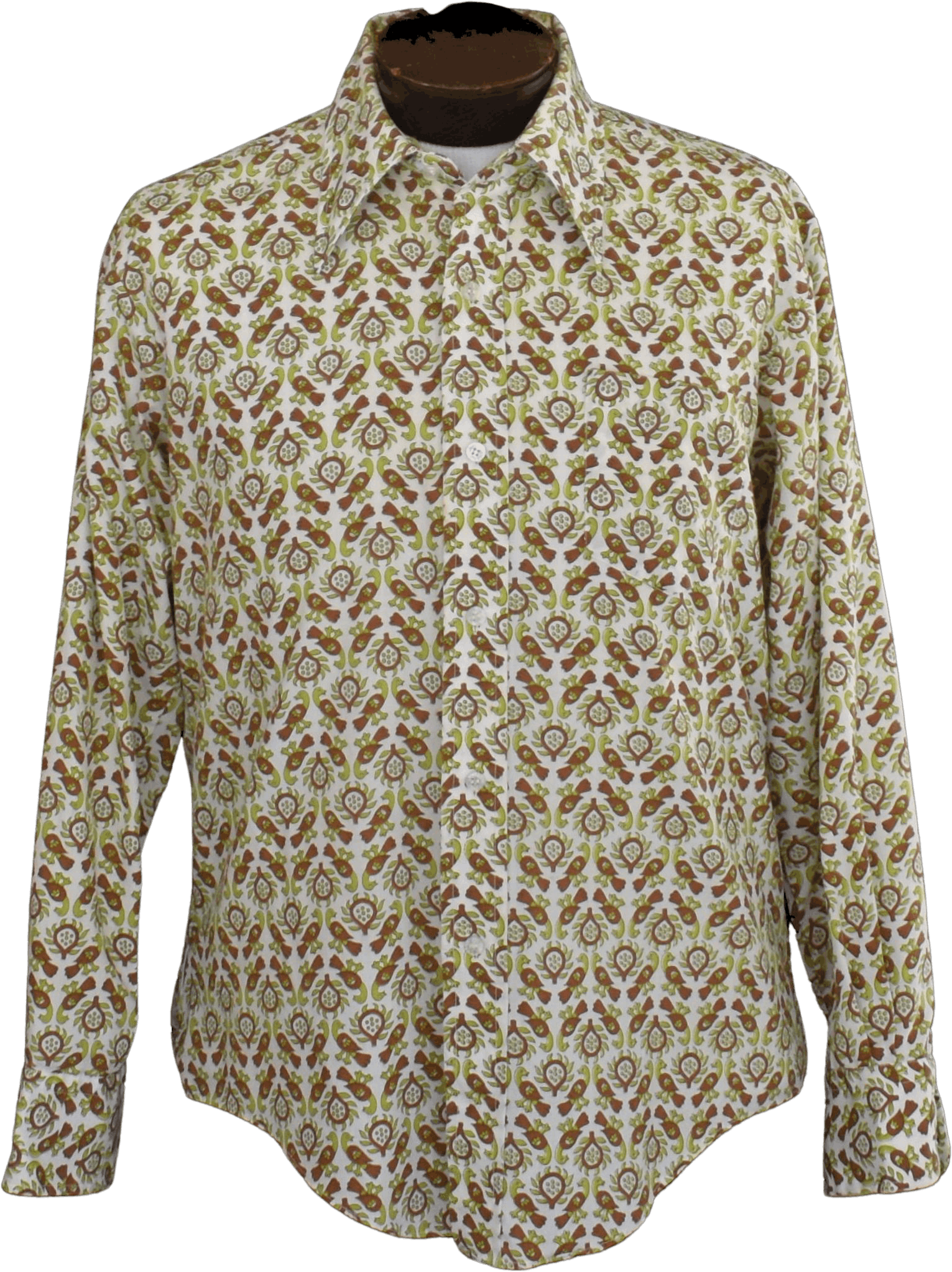 Vintage 70's Peacock Print Mens Shirt by Montgomery Ward | Shop THRILLING