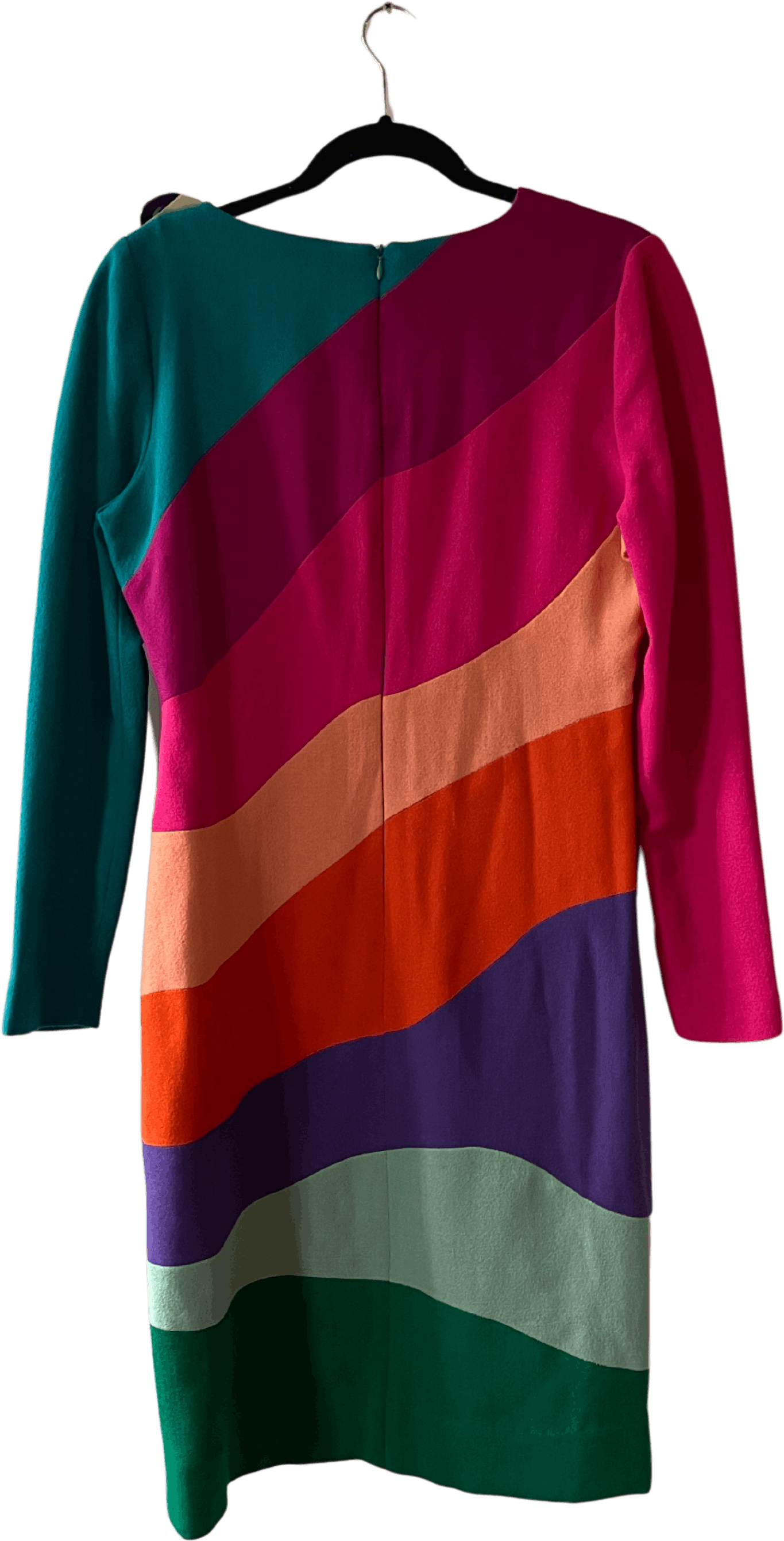 Vintage 80’s Color Block Rainbow Shift Dress | Shop THRILLING