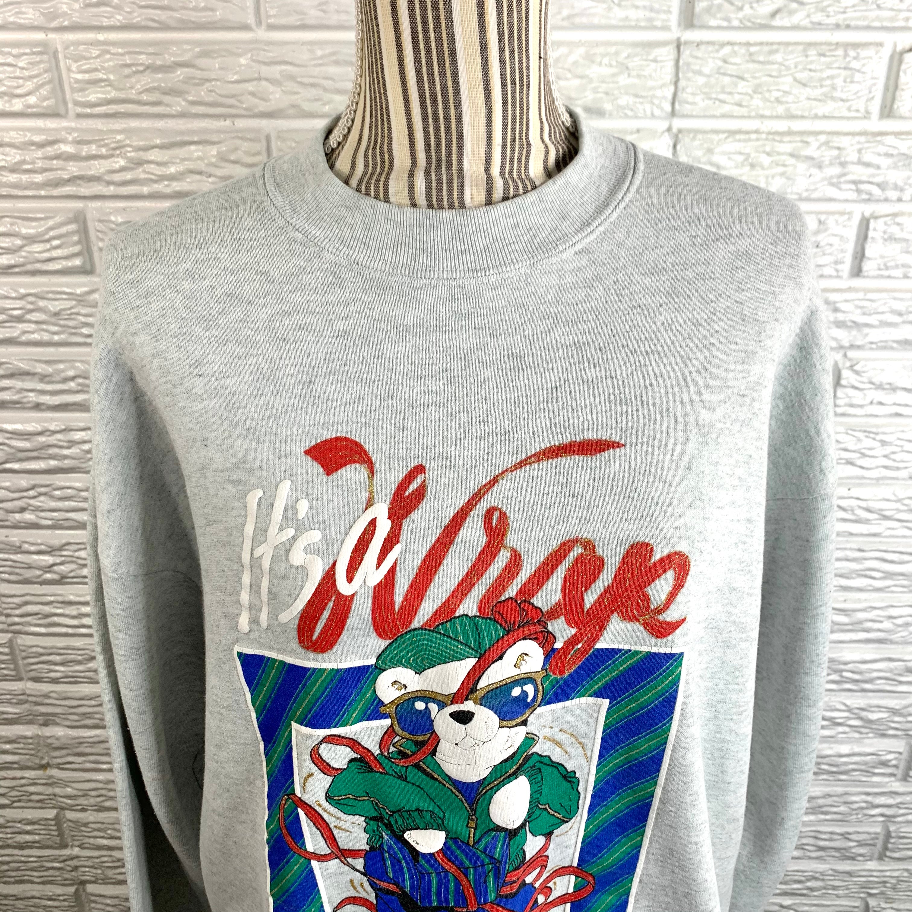 Vintage 90s Christmas It’s A Wrap Rapper Polar Bear Sweater | Shop ...