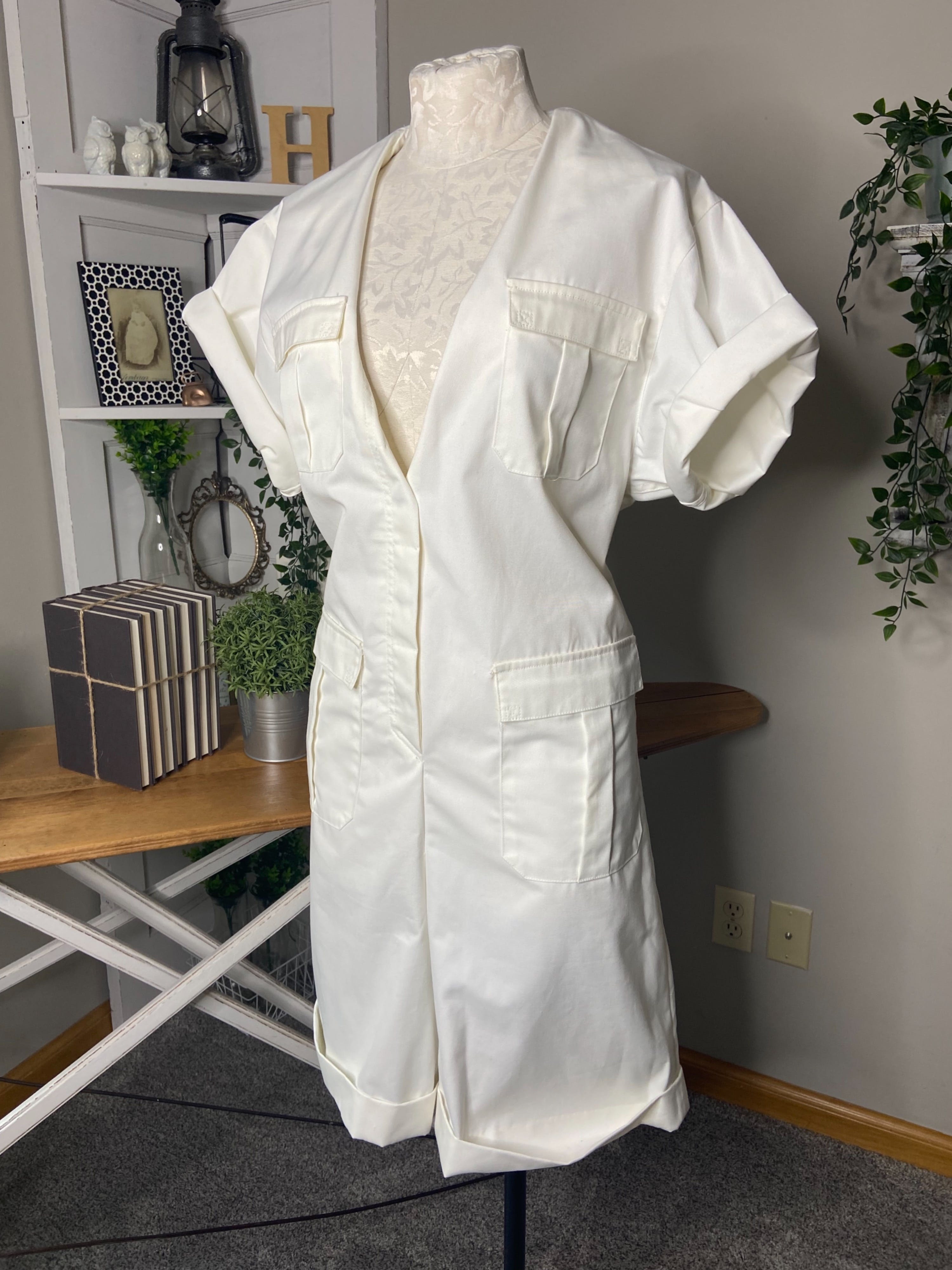 Vintage White Long Short Romper by The Villager | Shop THRILLING