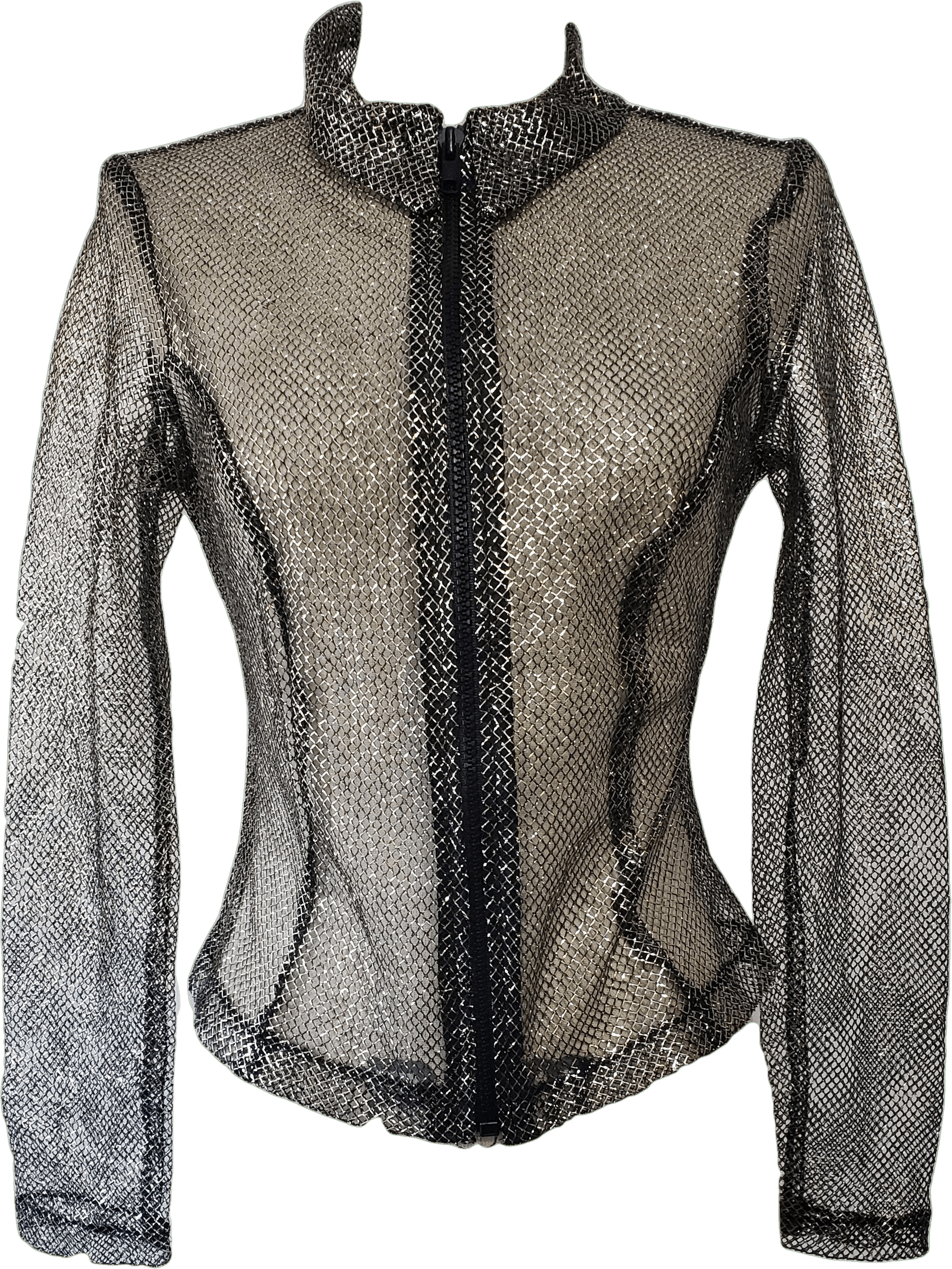 Vintage Metallic Silver Net Jacket | Shop THRILLING