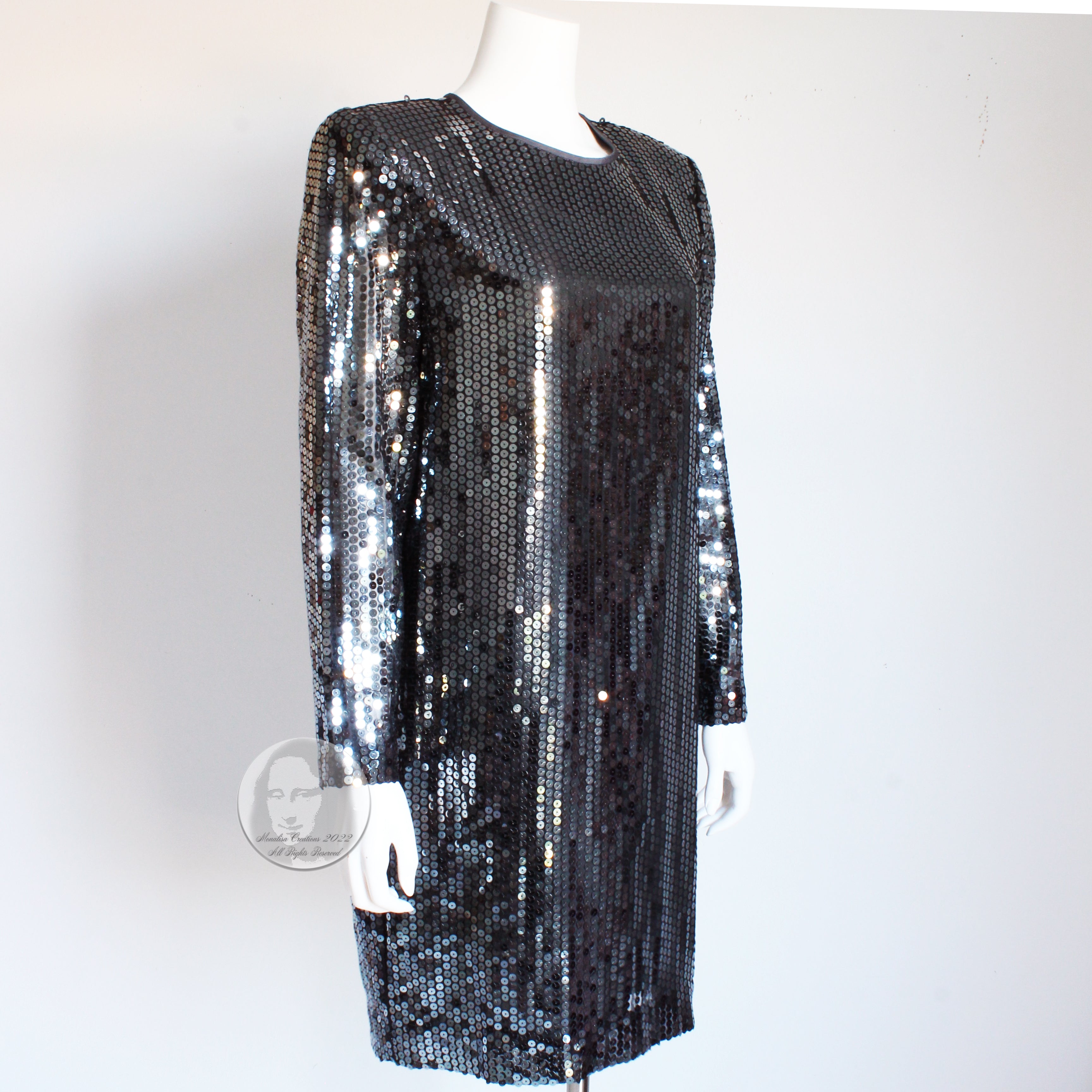 Vintage 80s Cocktail Dress Sequins Embellished Party Dress By Steven ...